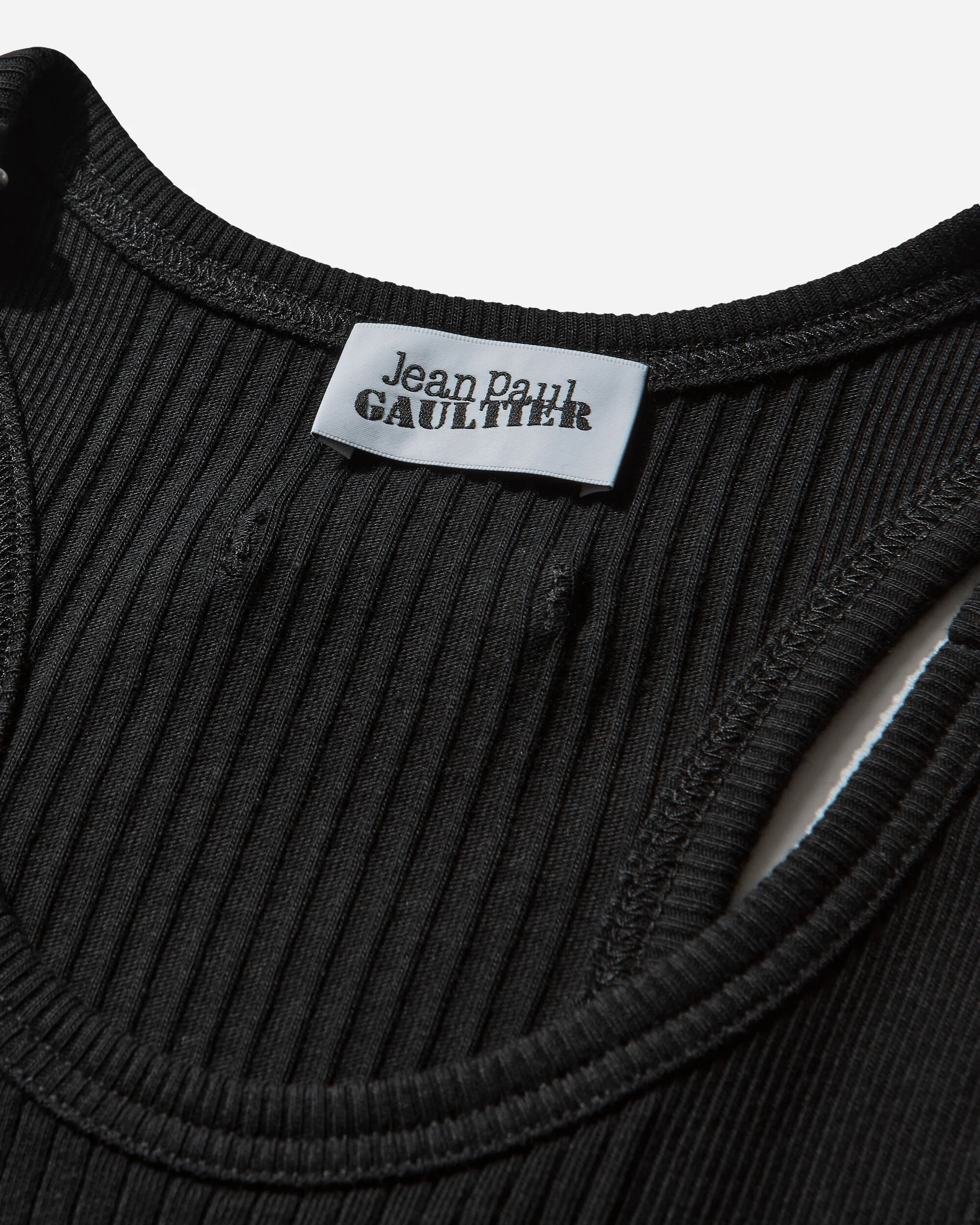 Women's Overall Buckles Ribbed Tank Top Black - Image 3