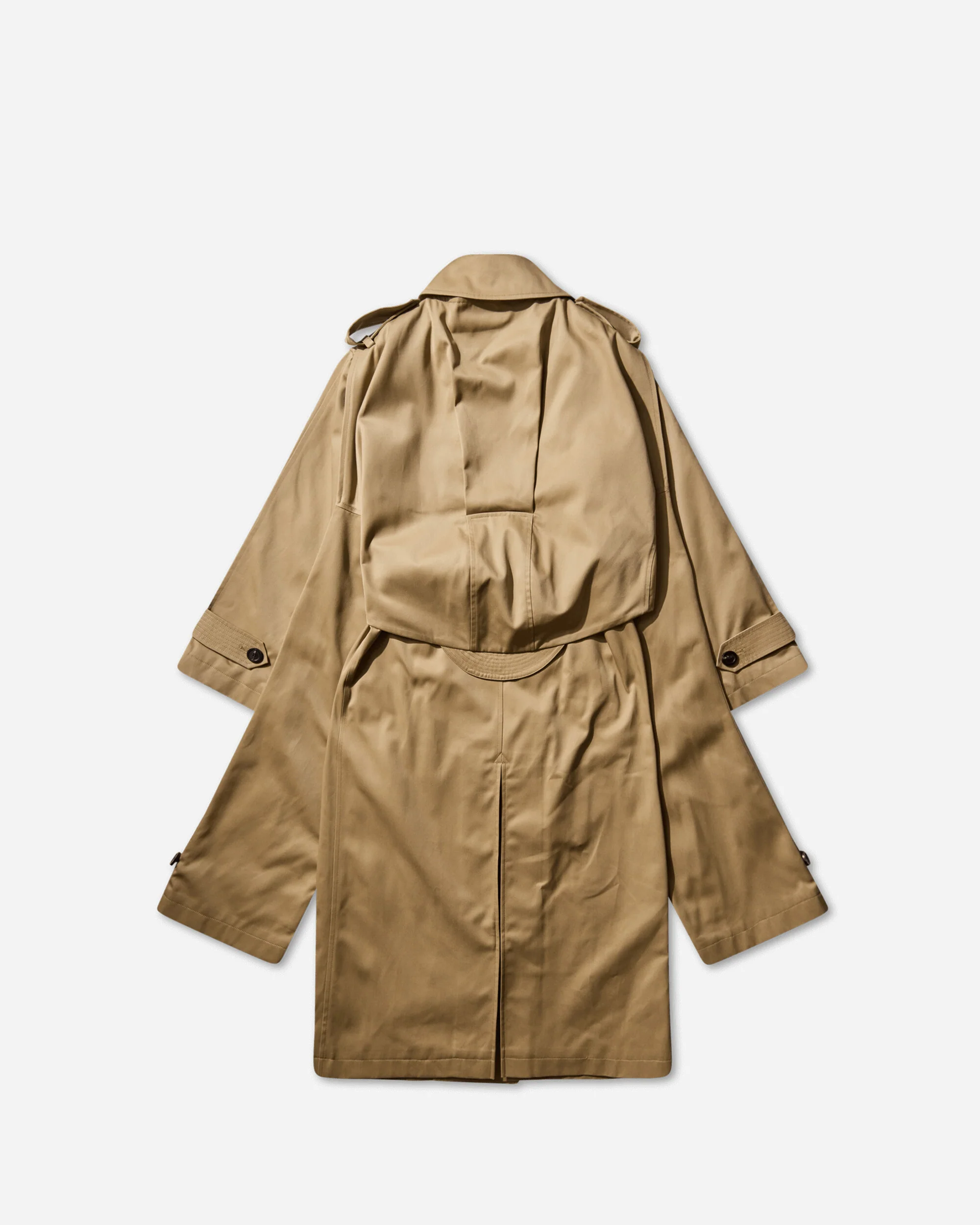 Women's Hooded Trench Beige - Image 2