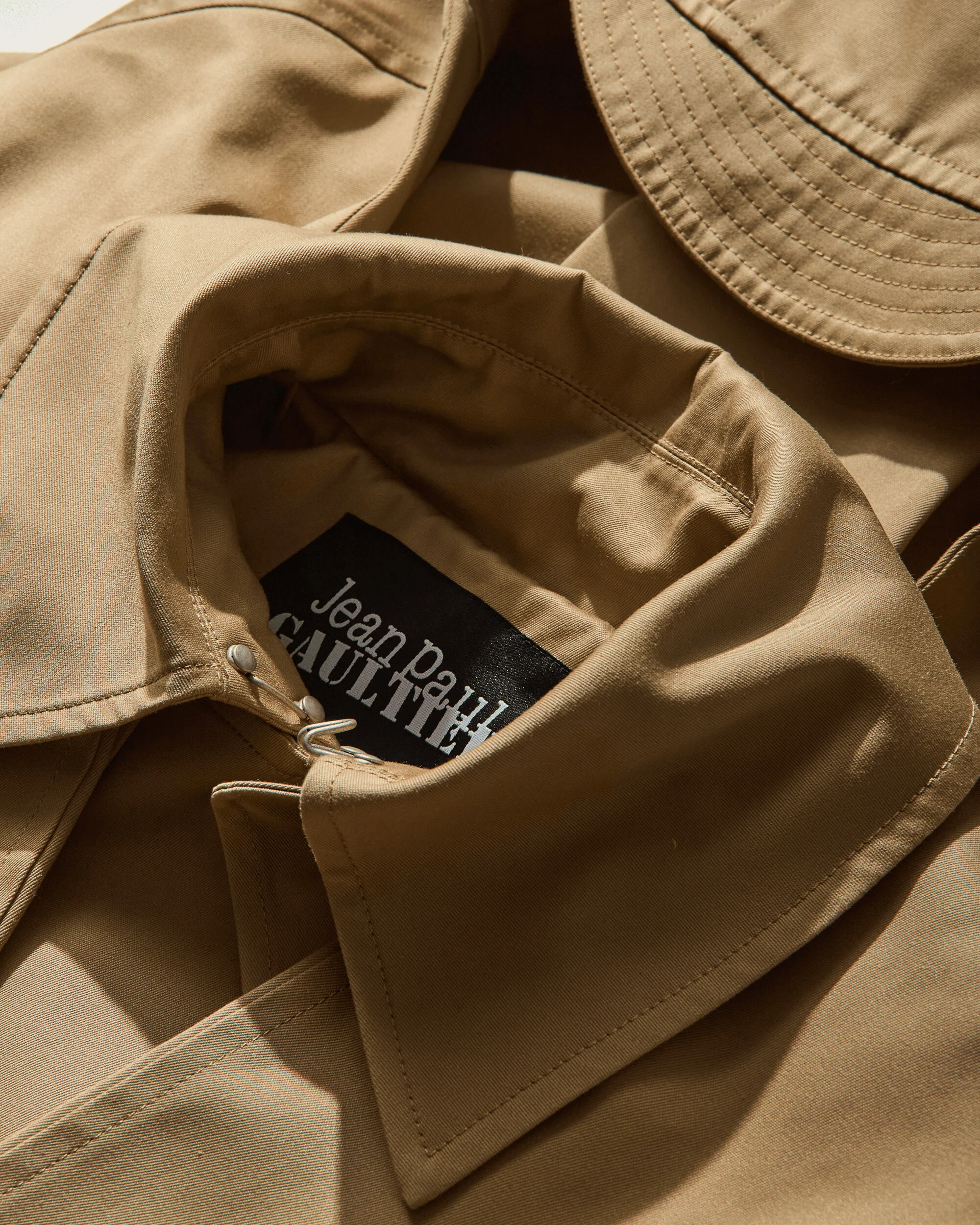 Women's Hooded Trench Beige - Image 4
