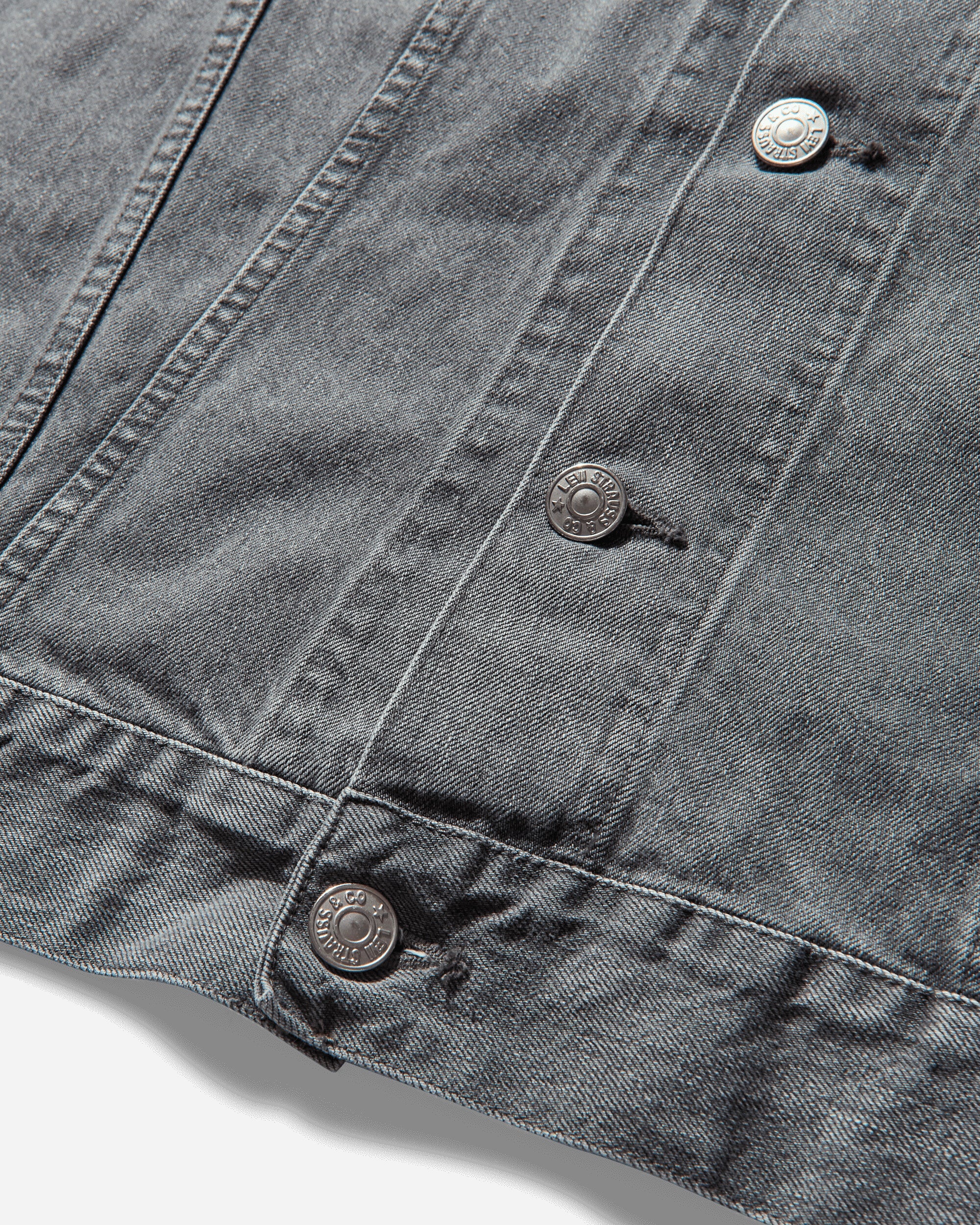 Men's Levi’s Selvedge Denim Trucker Jacket Grey - Image 4