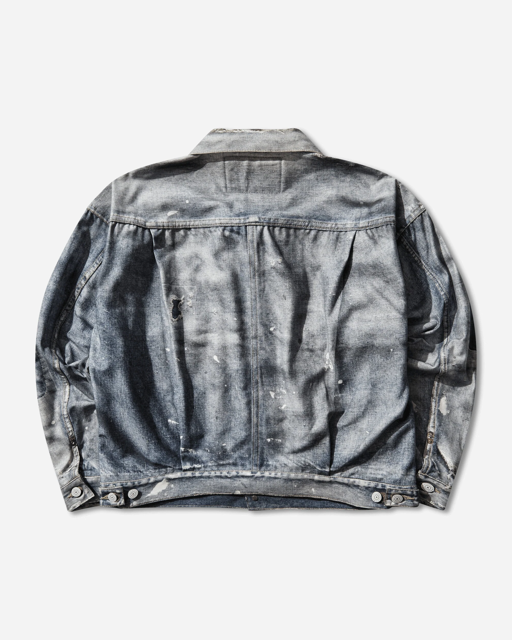 Men's New Manual Printed Denim Jacket Indigo - Image 2