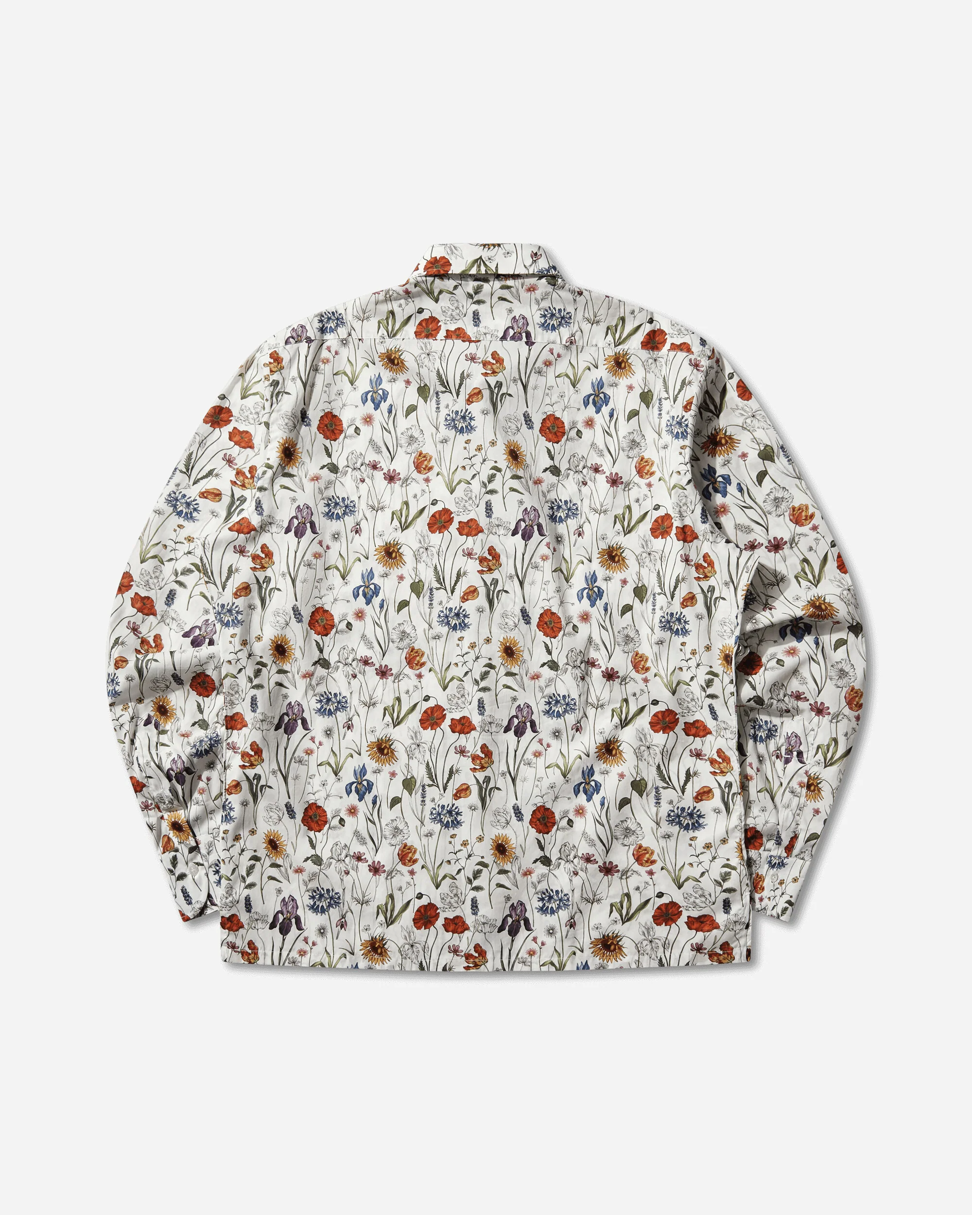 Men's Floral Longsleeve Shirt White / Red / Purple / Blue - Image 2