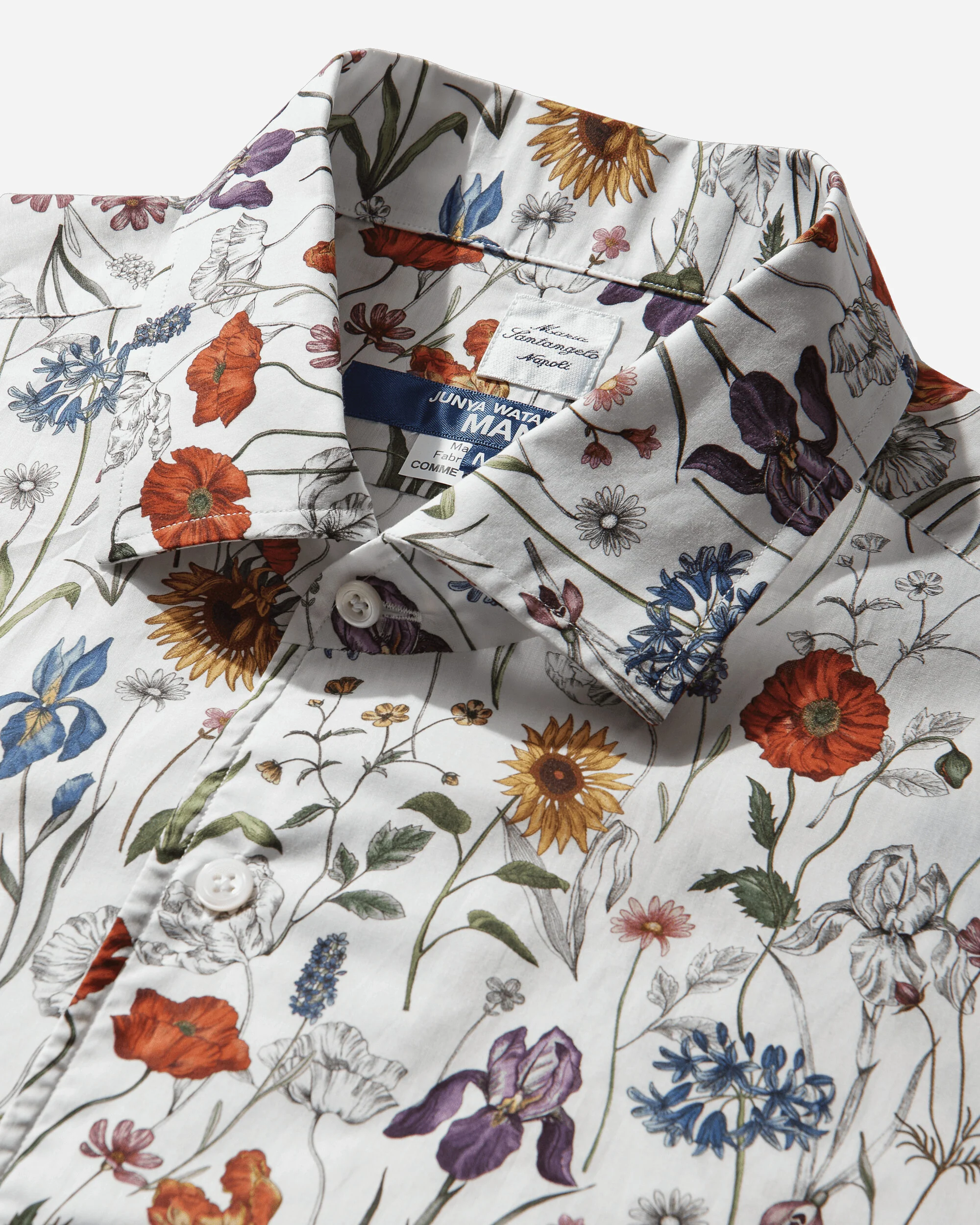 Men's Floral Longsleeve Shirt White / Red / Purple / Blue - Image 4