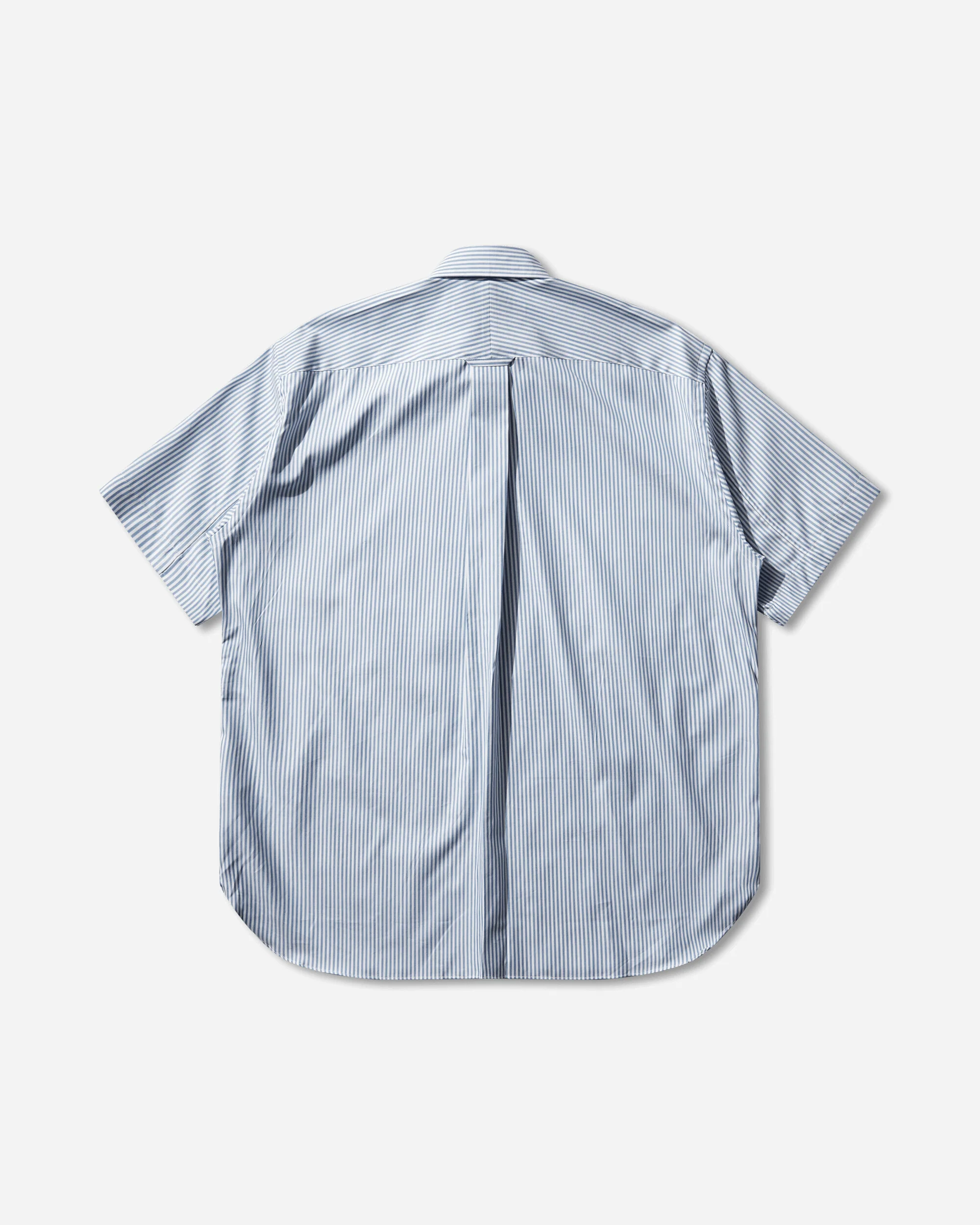 Men's Patchwork Shortsleeve Shirt White / Sax Blue - Image 2