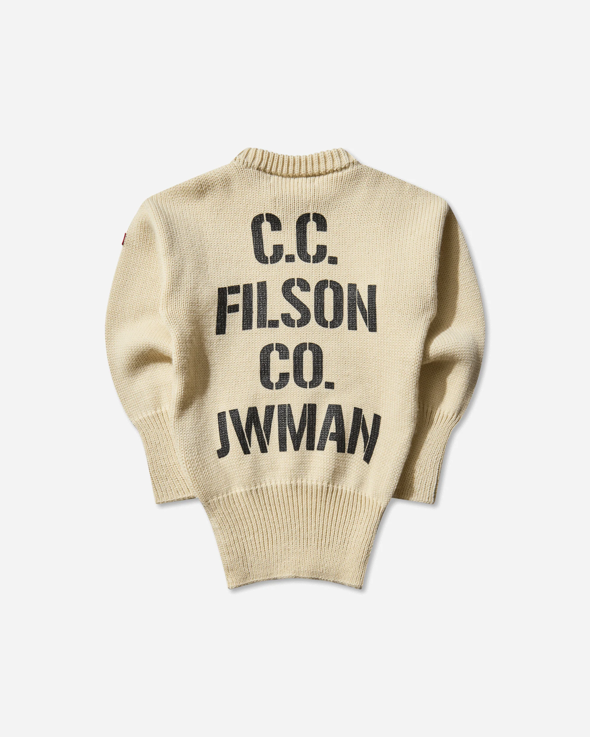 Men's Filson Submariner Sweater Beige - Image 2
