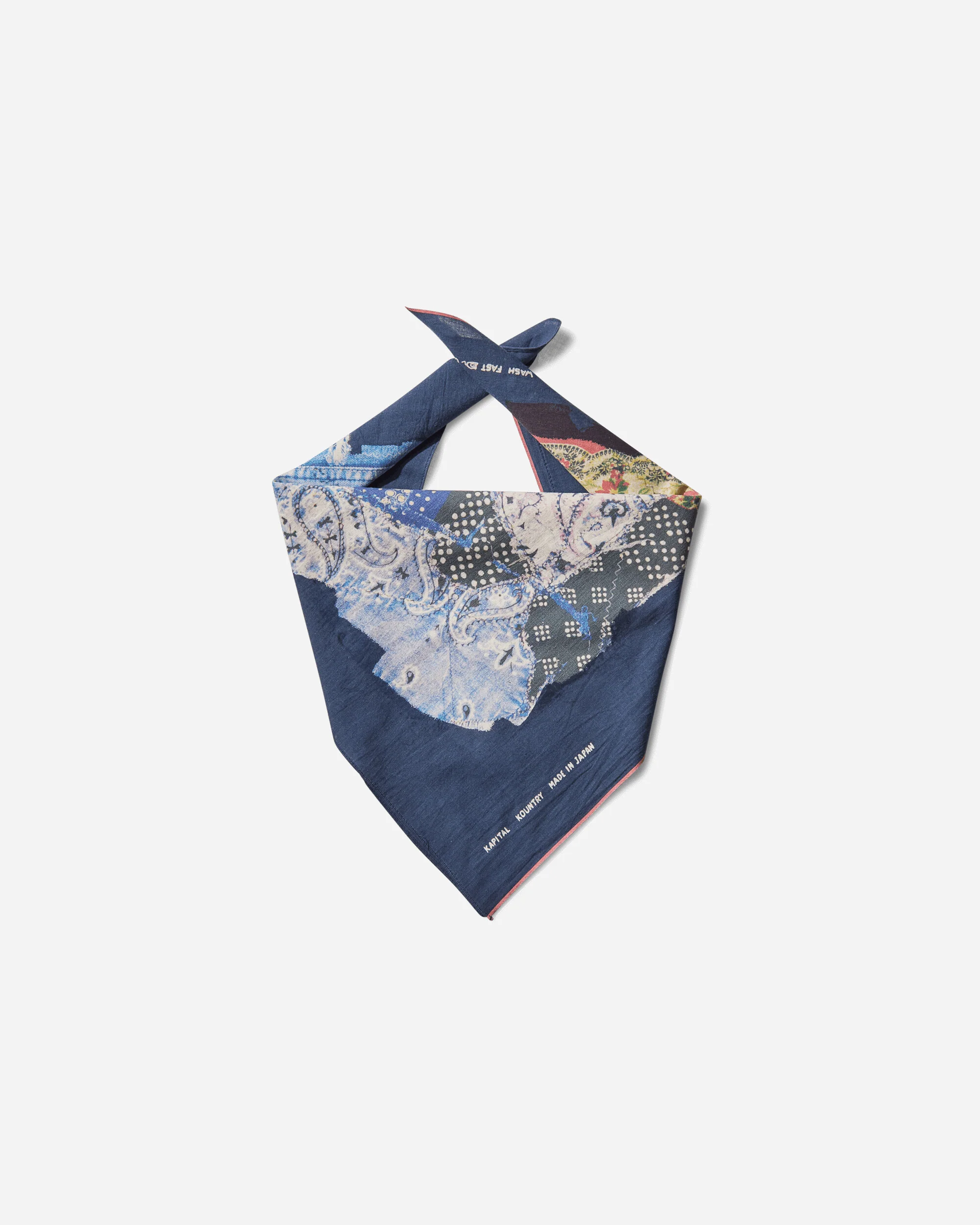 Fastcolor Selvedge Bandana (Bandanna Boro) Navy - Image 2