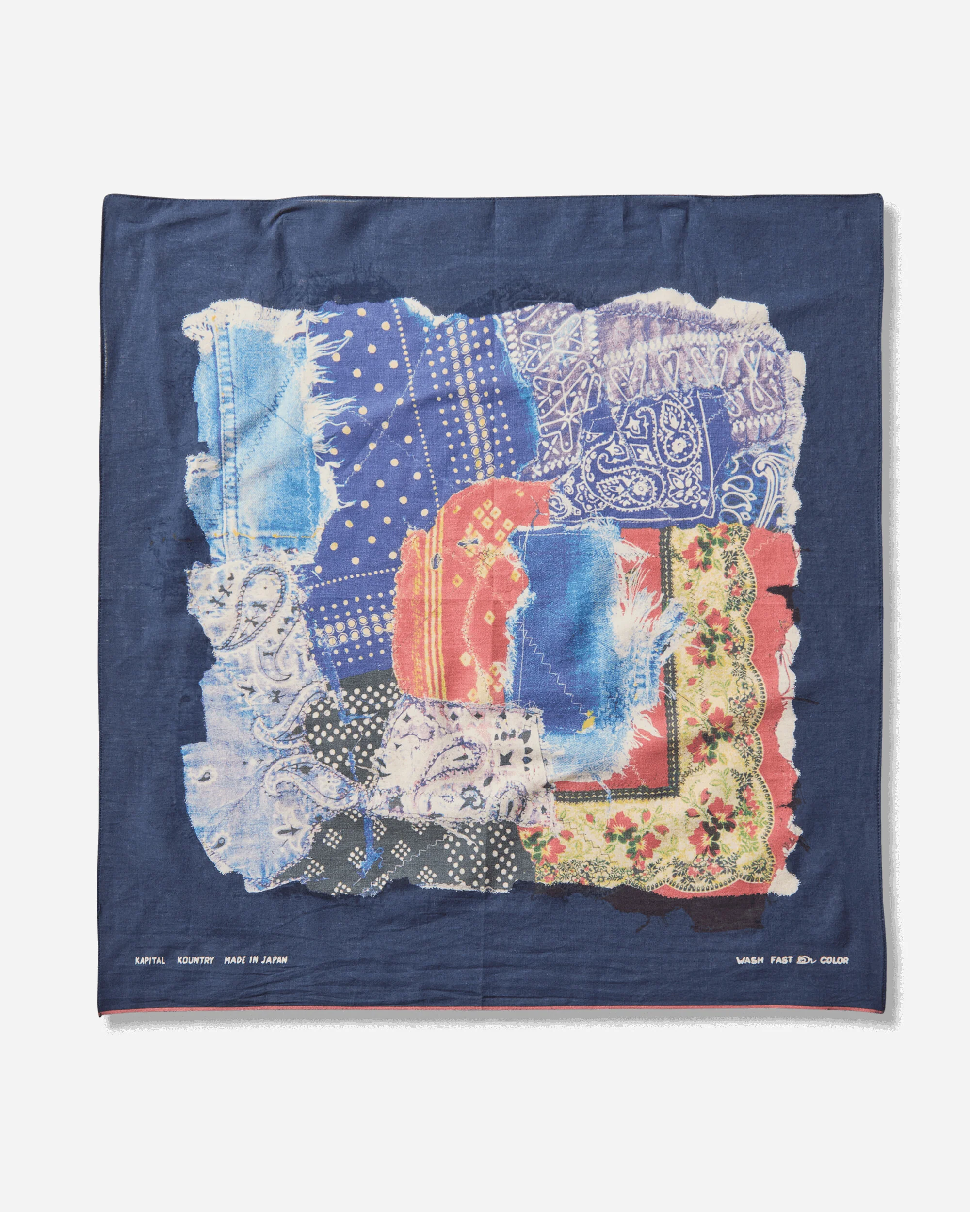 Fastcolor Selvedge Bandana (Bandanna Boro) Navy - Image 3