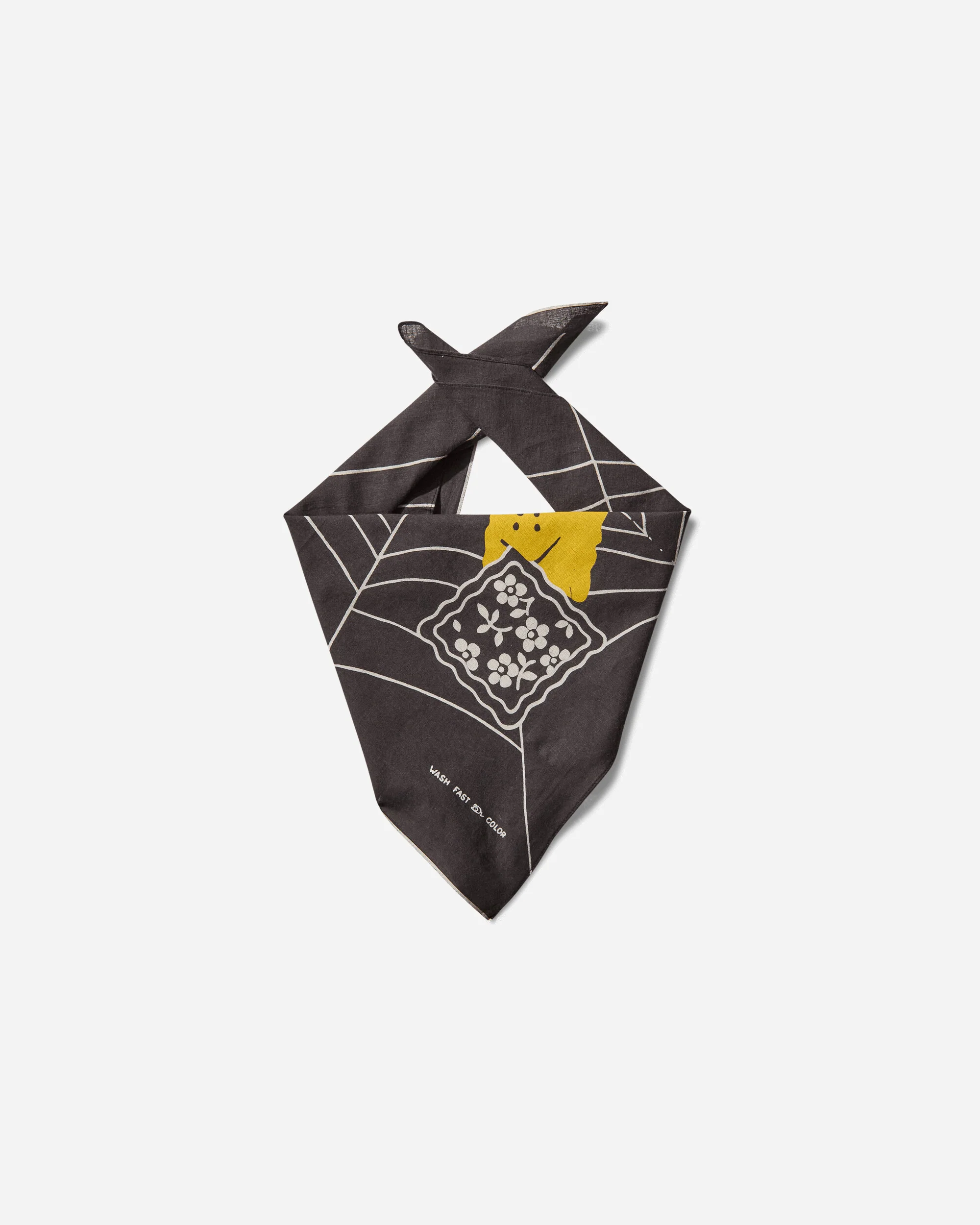 Fastcolor Selvedge Bandana (Spider Peckish Rainbowy) Black - Image 2