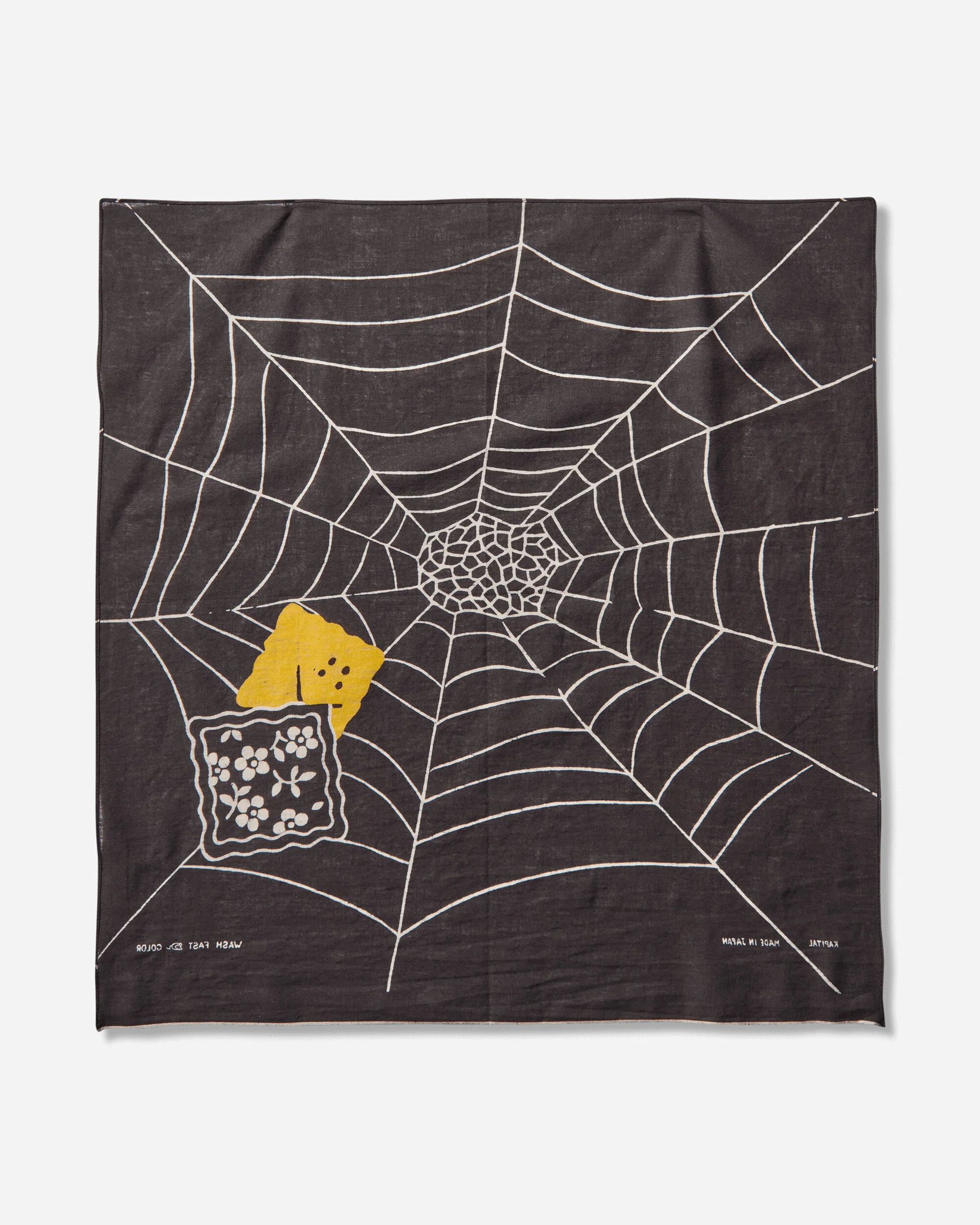 Fastcolor Selvedge Bandana (Spider Peckish Rainbowy) Black - Image 4
