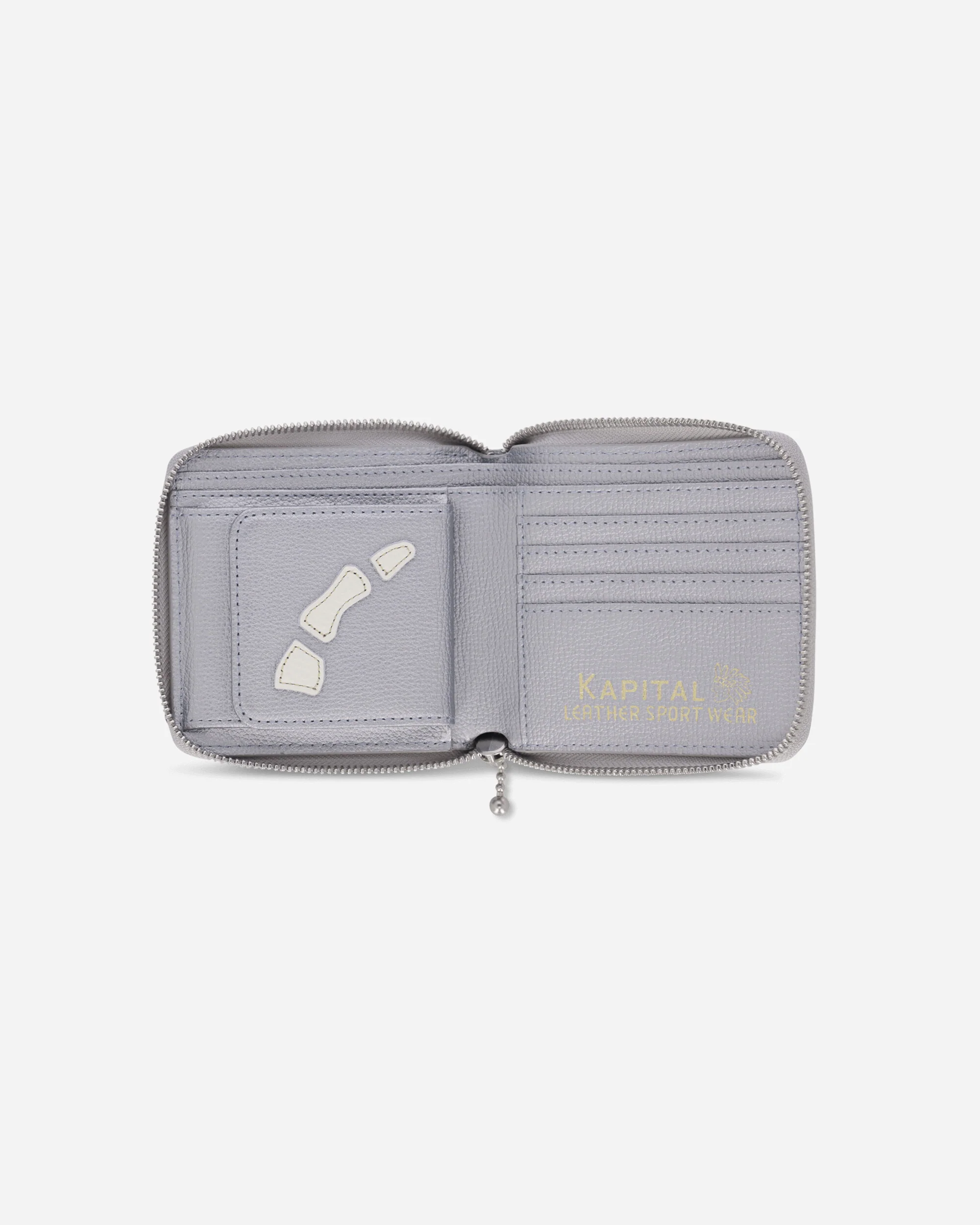 Thumb Up Bone Band Zip Wallet Silver - Image 3