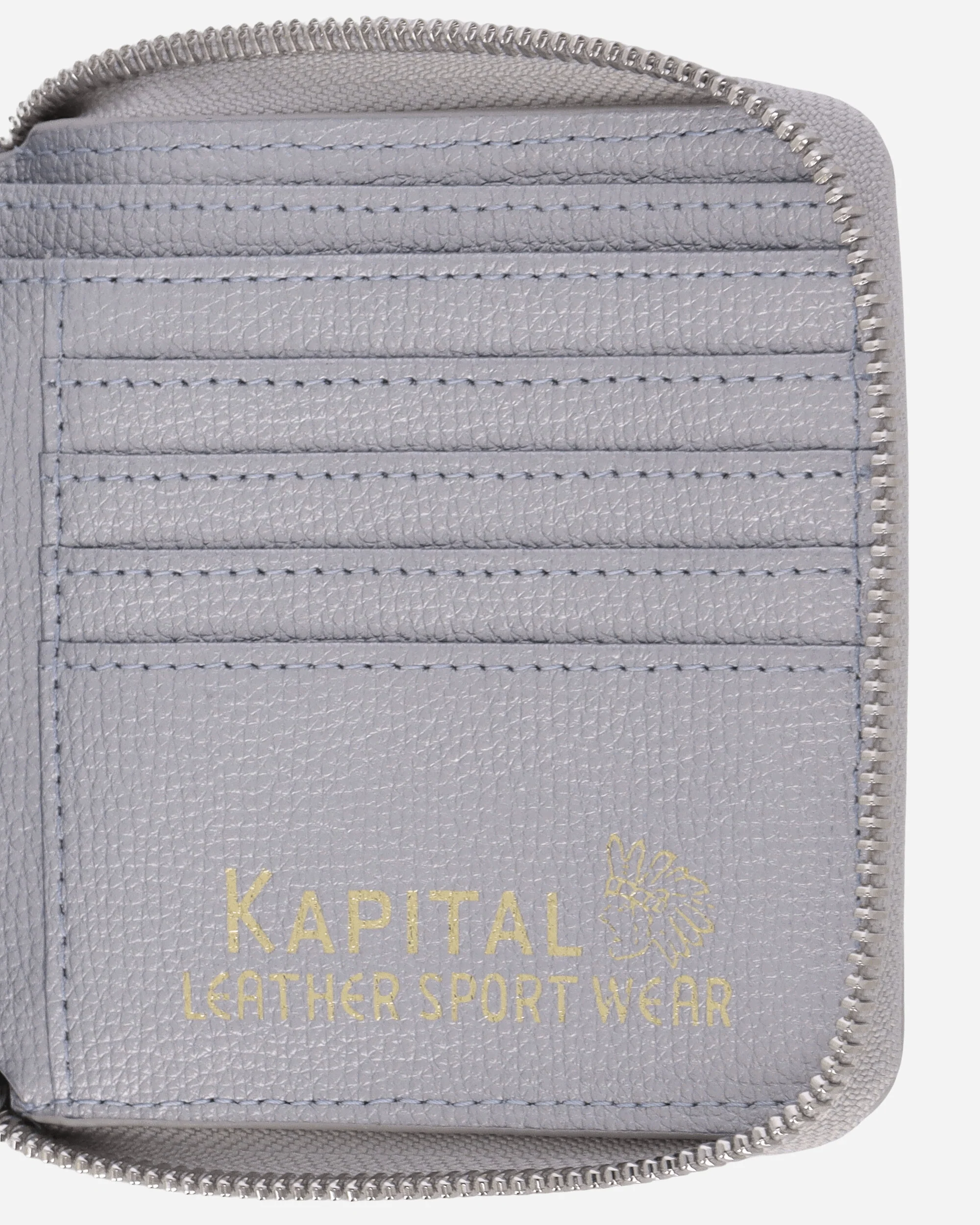 Thumb Up Bone Band Zip Wallet Silver - Image 5