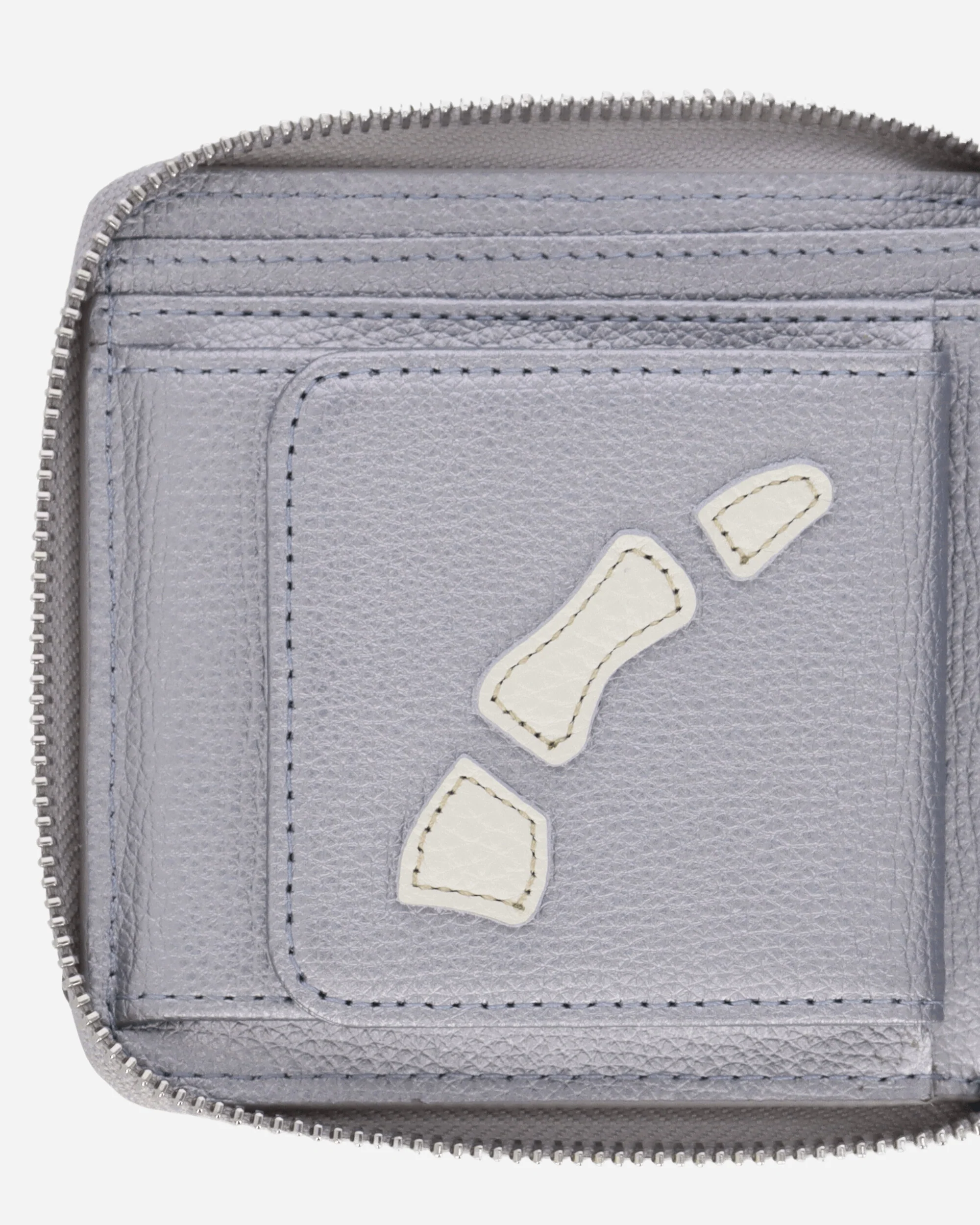 Thumb Up Bone Band Zip Wallet Silver - Image 6
