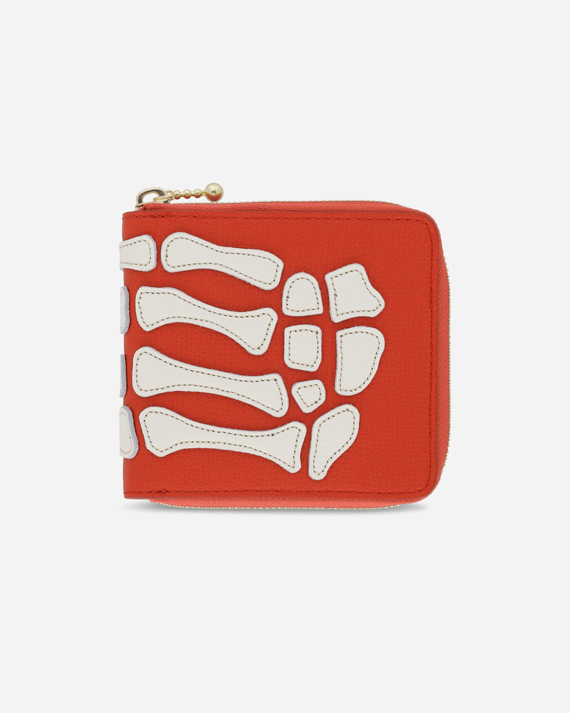 Thumb Up Bone Band Zip Wallet Red - Image 2