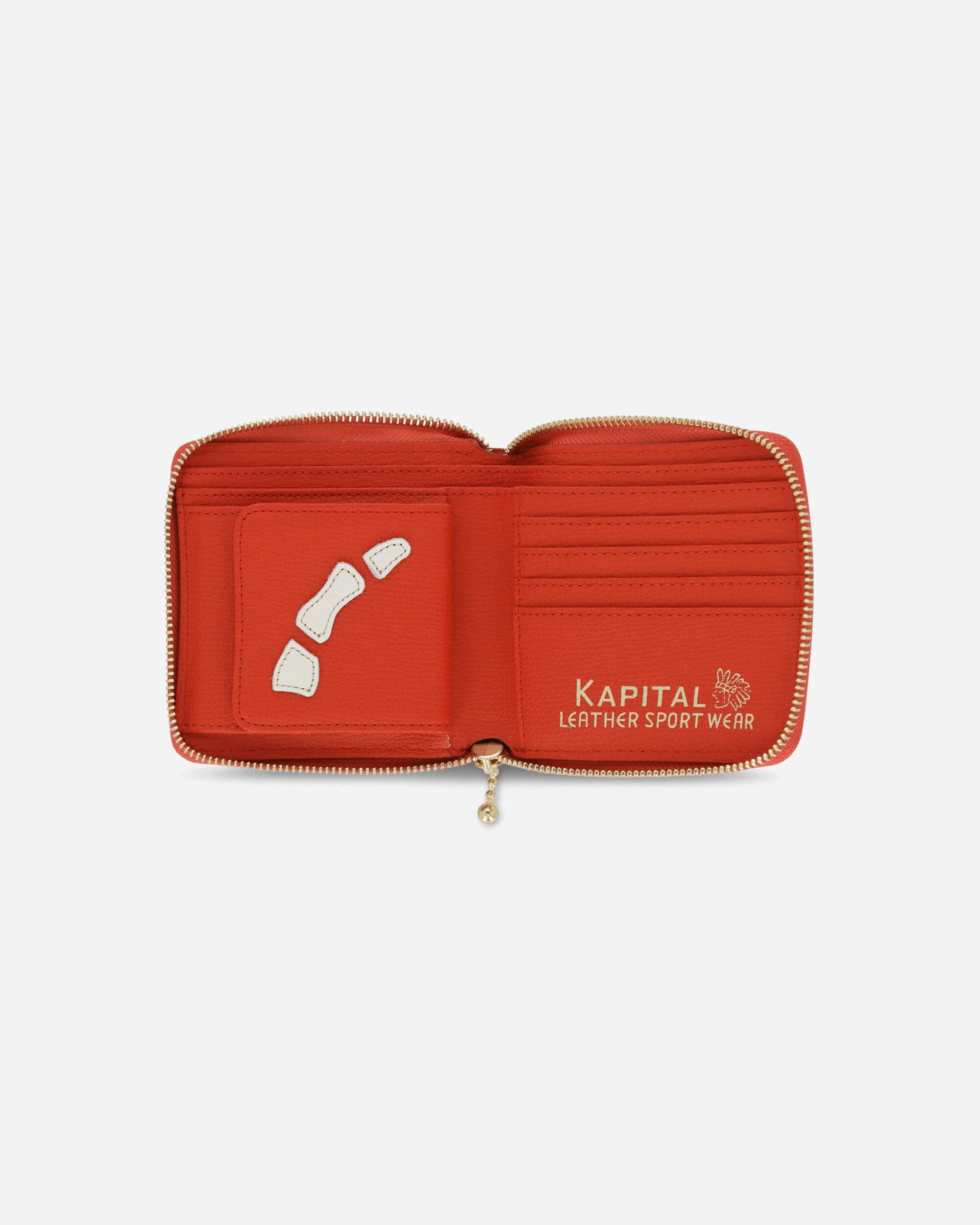 Thumb Up Bone Band Zip Wallet Red - Image 3