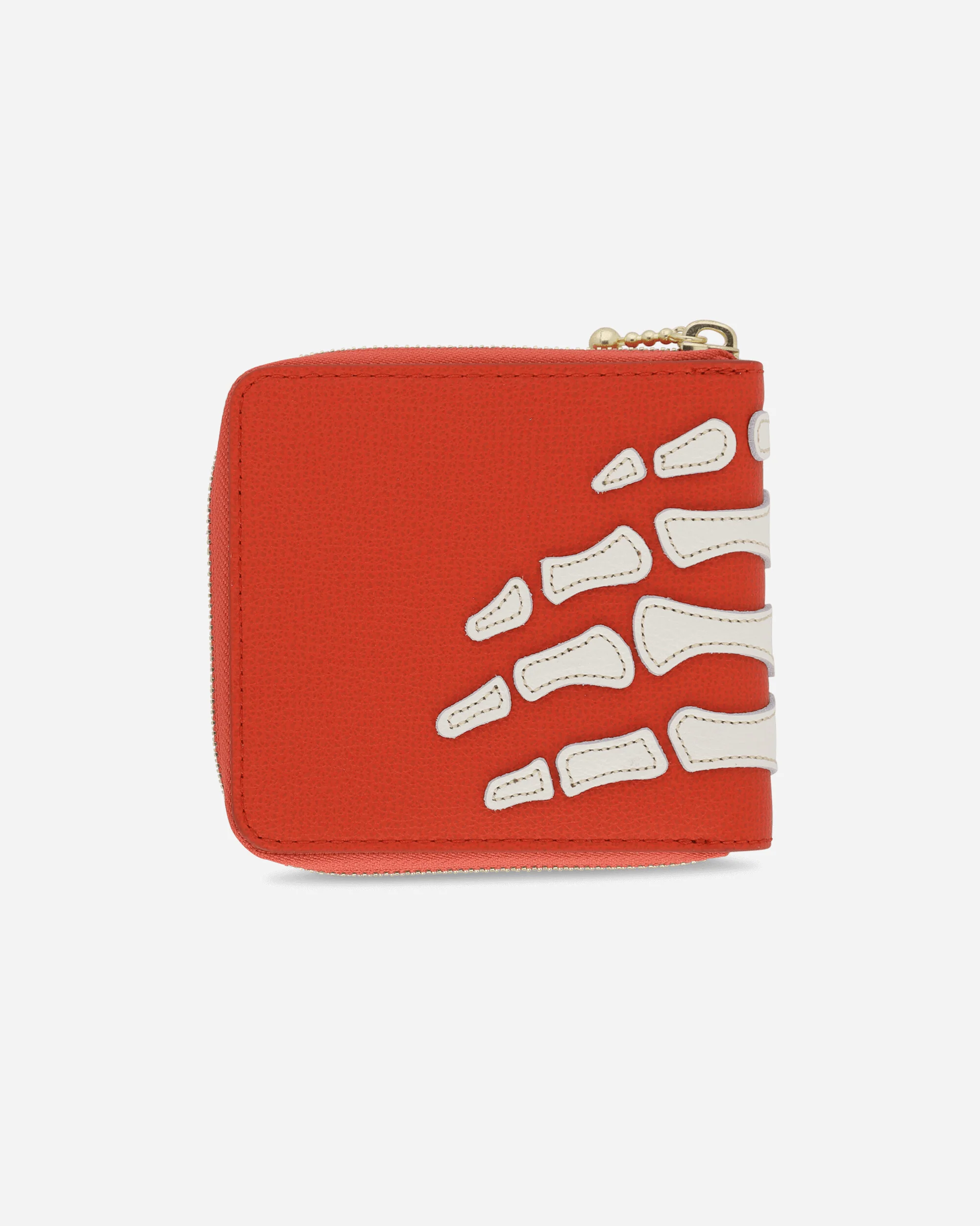 Thumb Up Bone Band Zip Wallet Red - Image 4