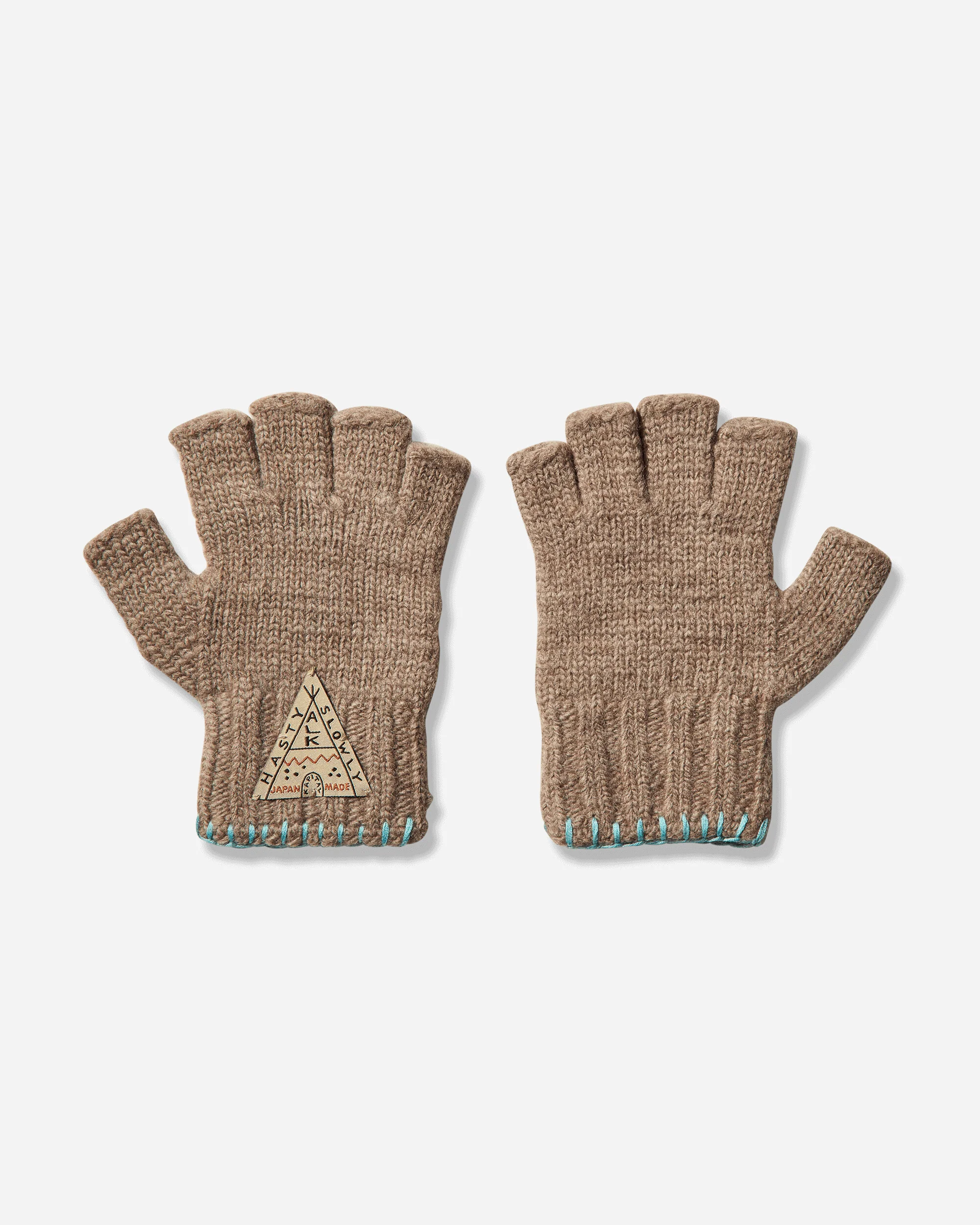 Wool Folktale Gloves (Speakeasy) Gray / Beige - Image 3