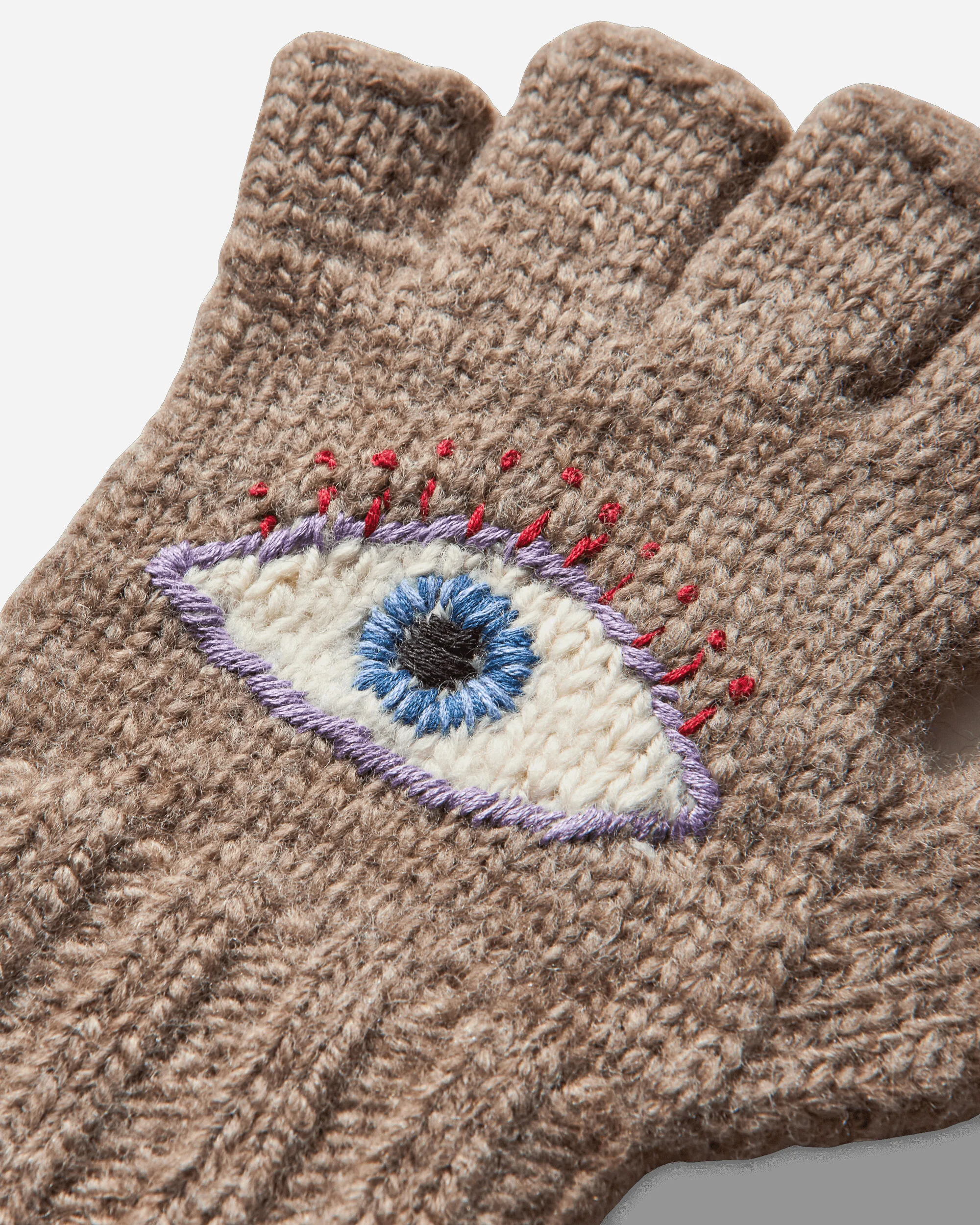 Wool Folktale Gloves (Speakeasy) Gray / Beige - Image 5