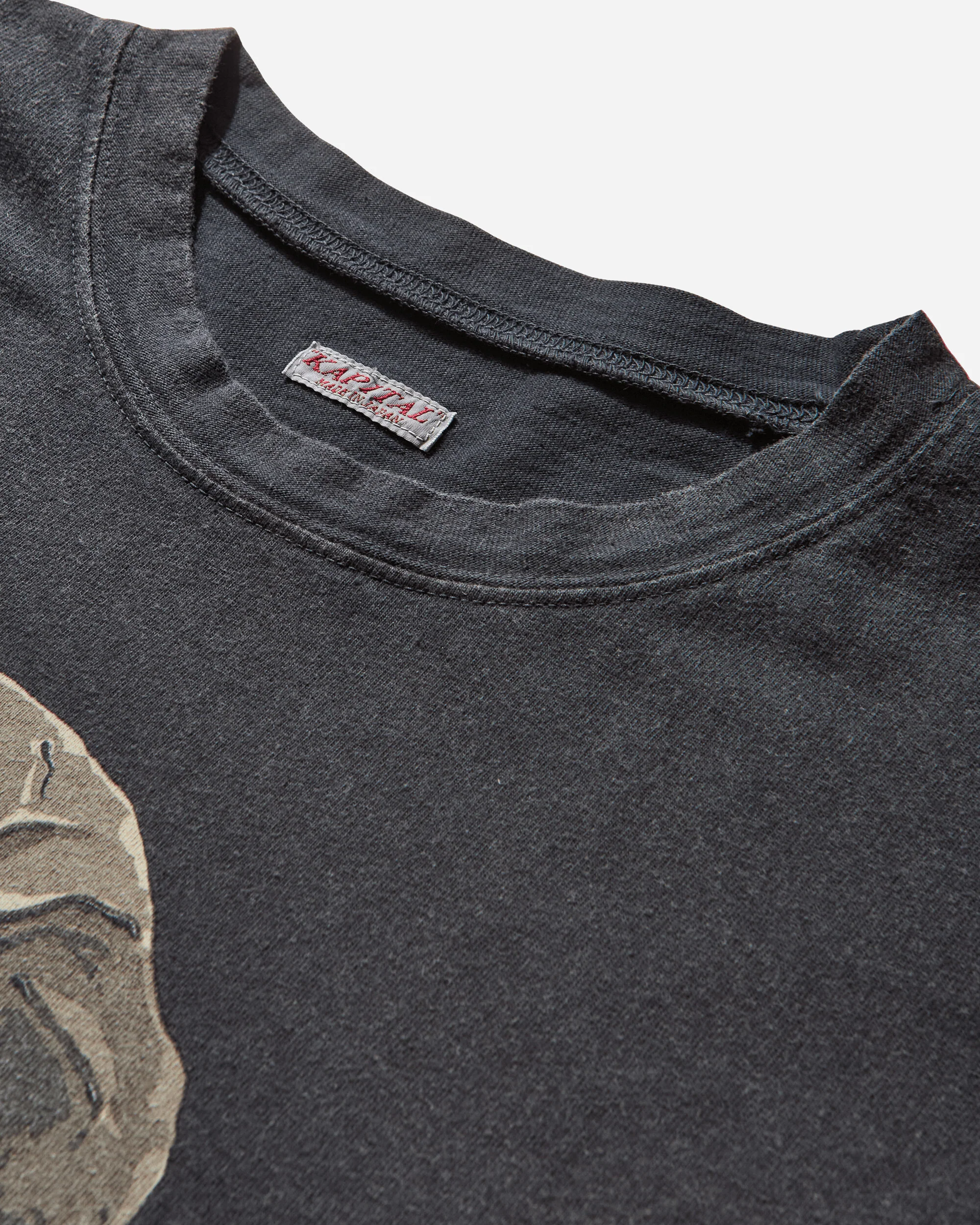 Men's 20/-Jersey Crew T-Shirt (Peckish Rain Skull) Black - Image 4