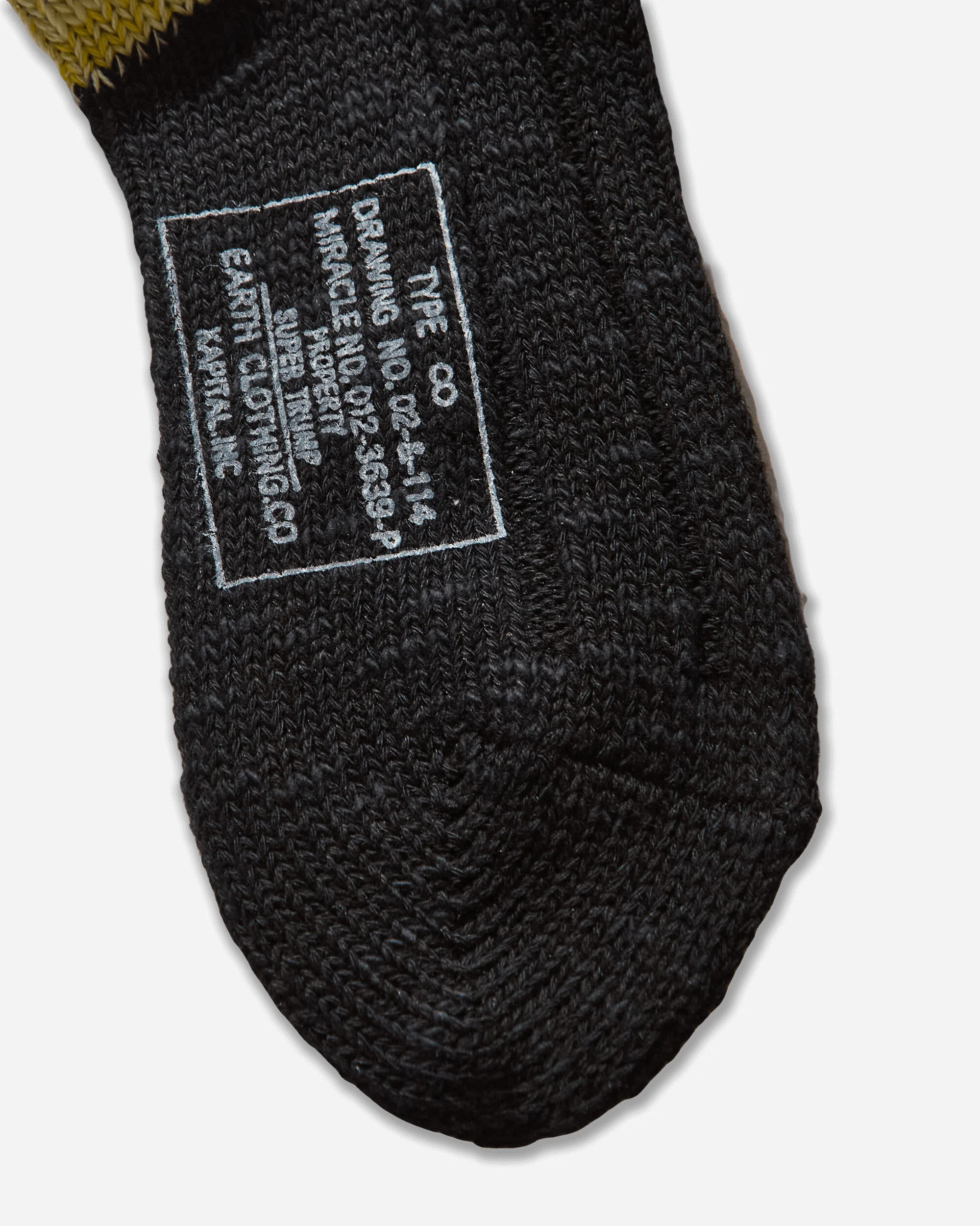 56 Yarns MA-1 Rainbowy Happy Heel Socks Black - Image 3