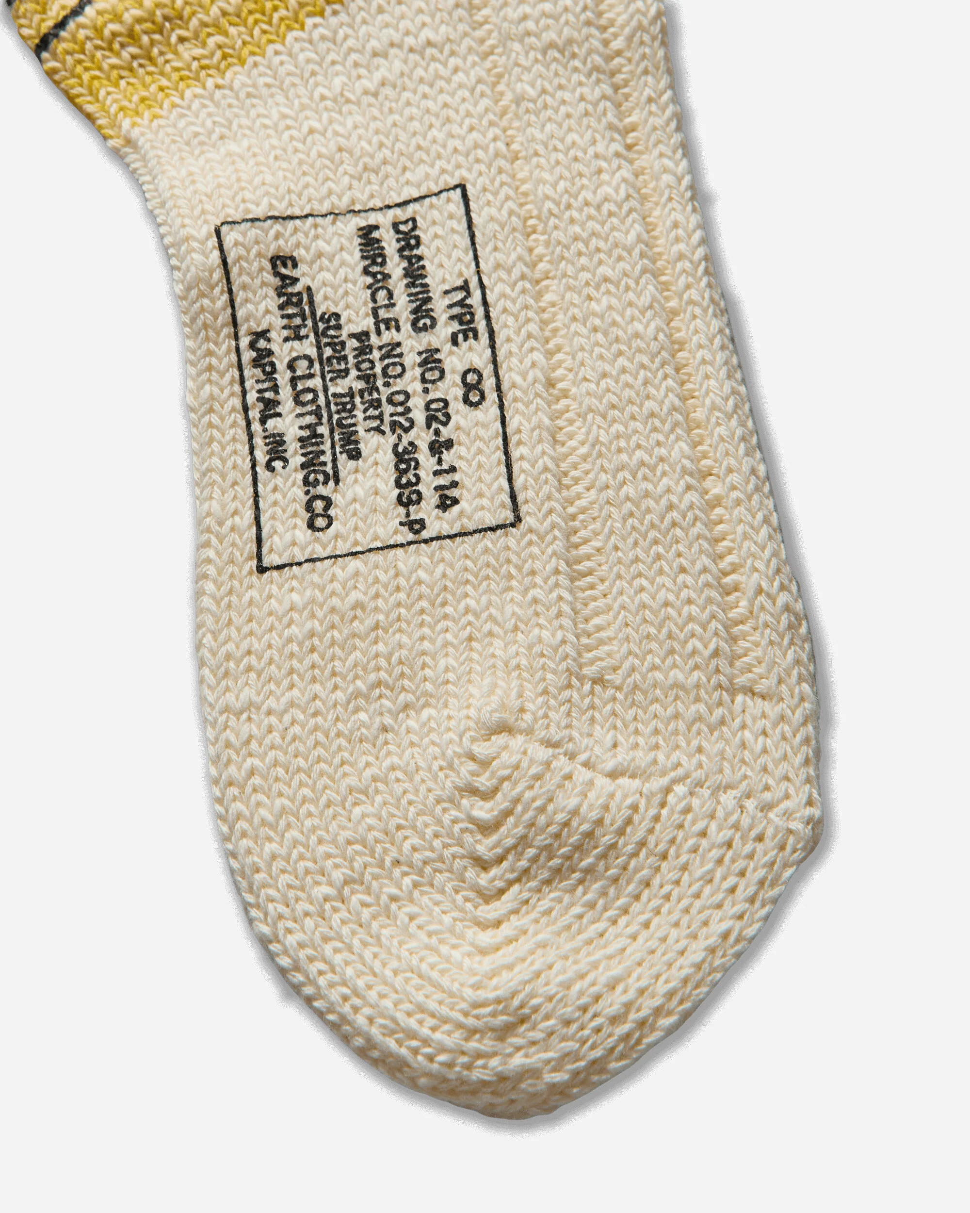 56 Yarns MA-1 Rainbowy Happy Heel Socks White - Image 4