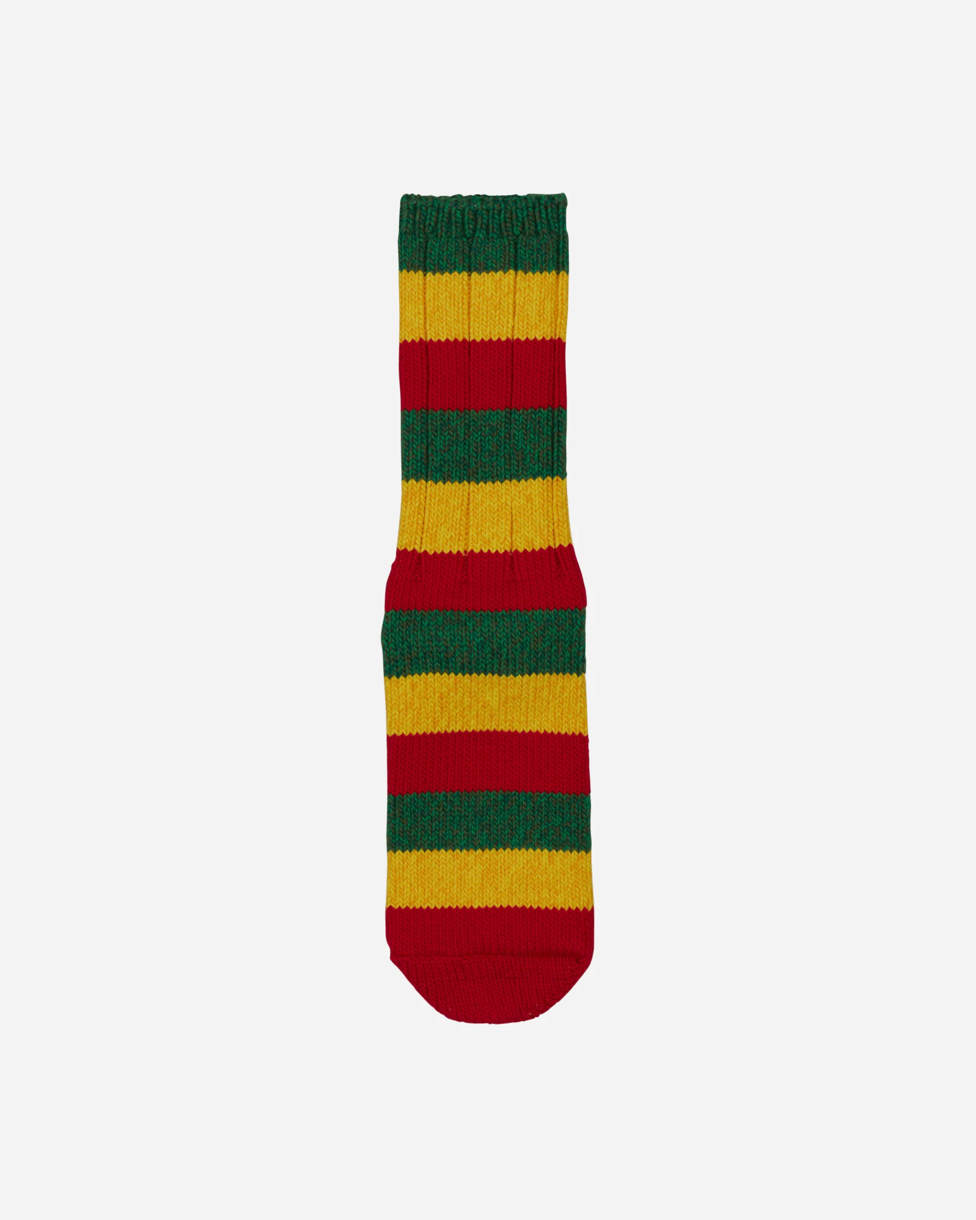 56 Yarns Rasta Rainbowy Happy Heel Socks Red / Yellow / Green - Image 2