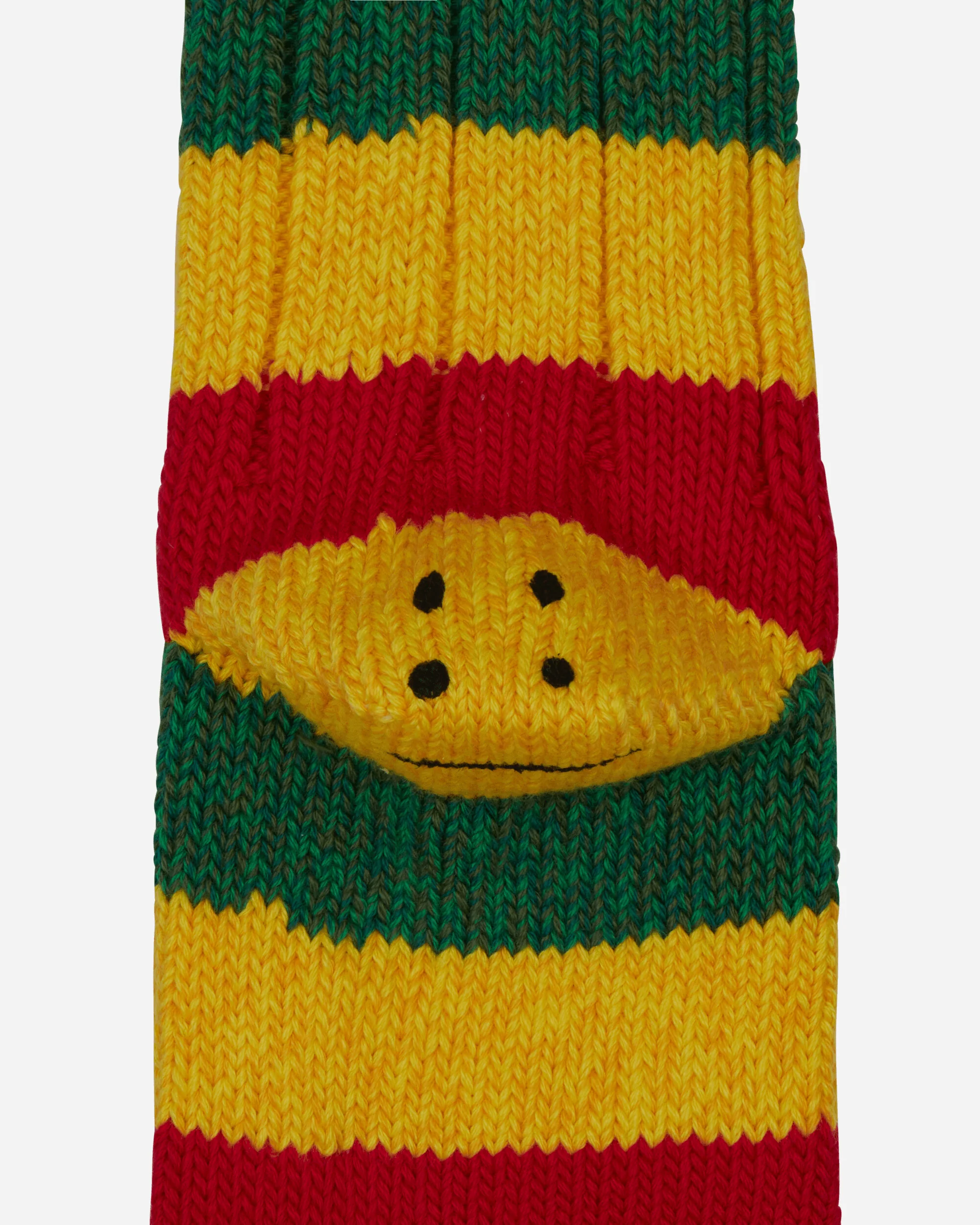56 Yarns Rasta Rainbowy Happy Heel Socks Red / Yellow / Green - Image 4