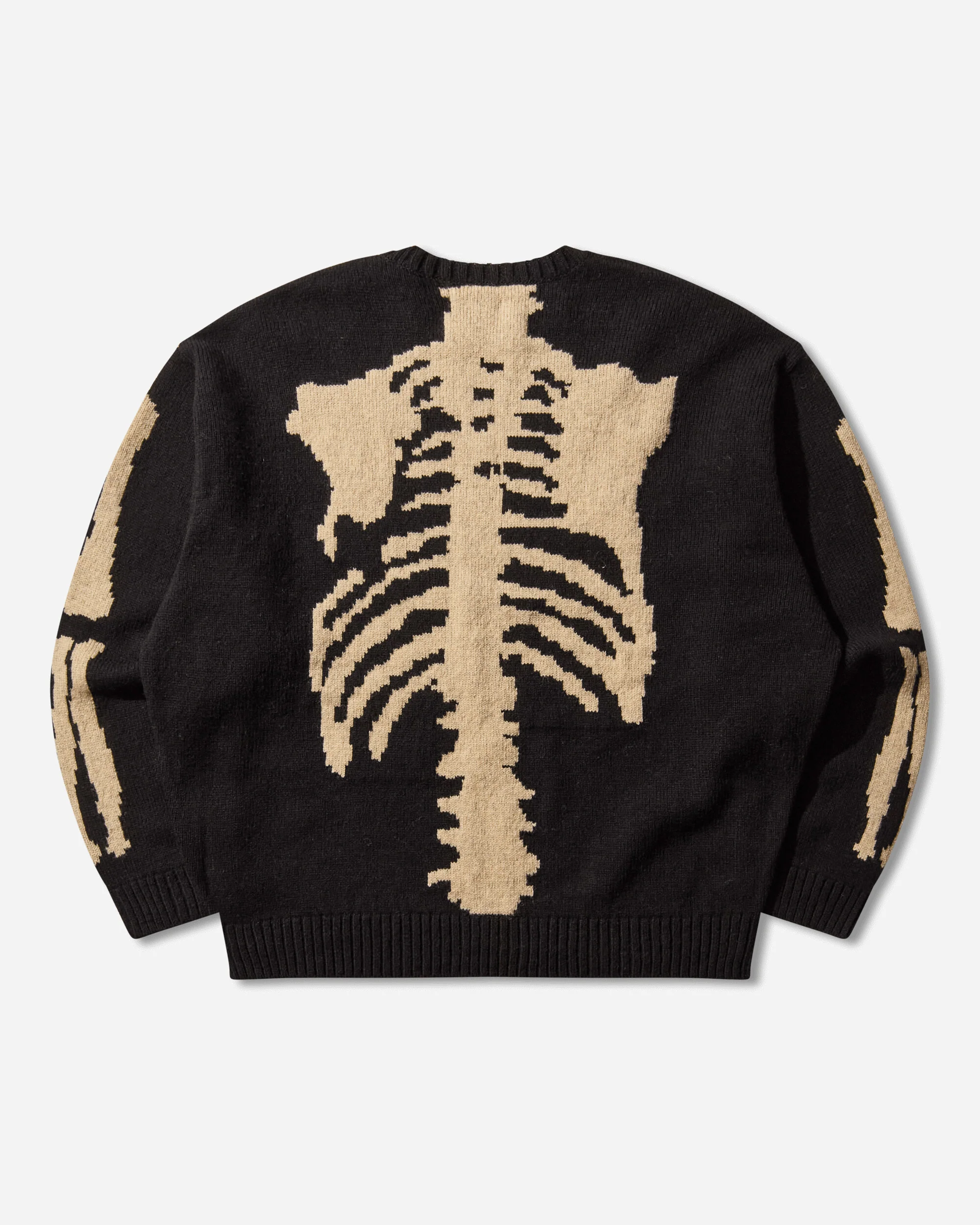 Men's 5G Wool Bone Crewneck Sweater Black - Image 2