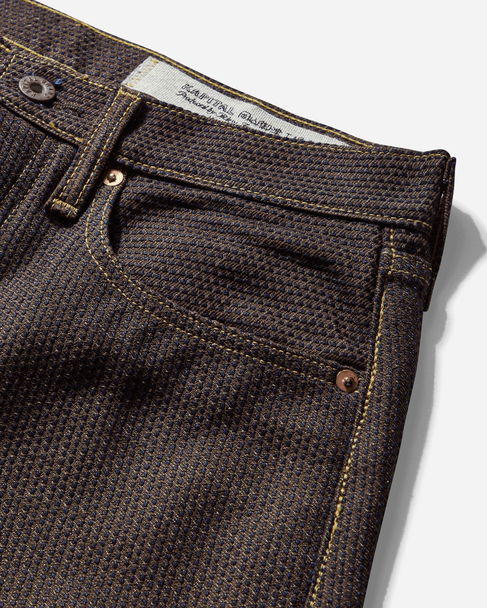 Men's Century Denim 5P Monkey Cisco Pants Persimmon / Indigo - Image 3