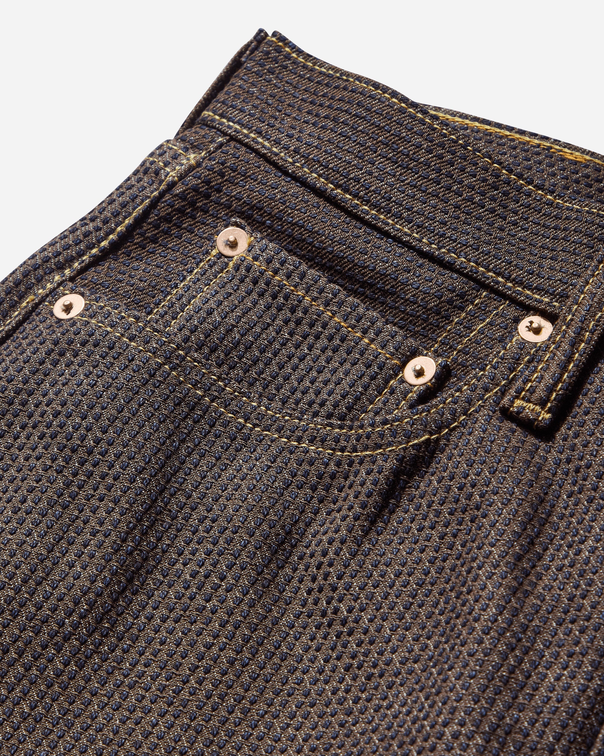 Men's Century Denim 5P Monkey Cisco Pants Persimmon / Indigo - Image 4