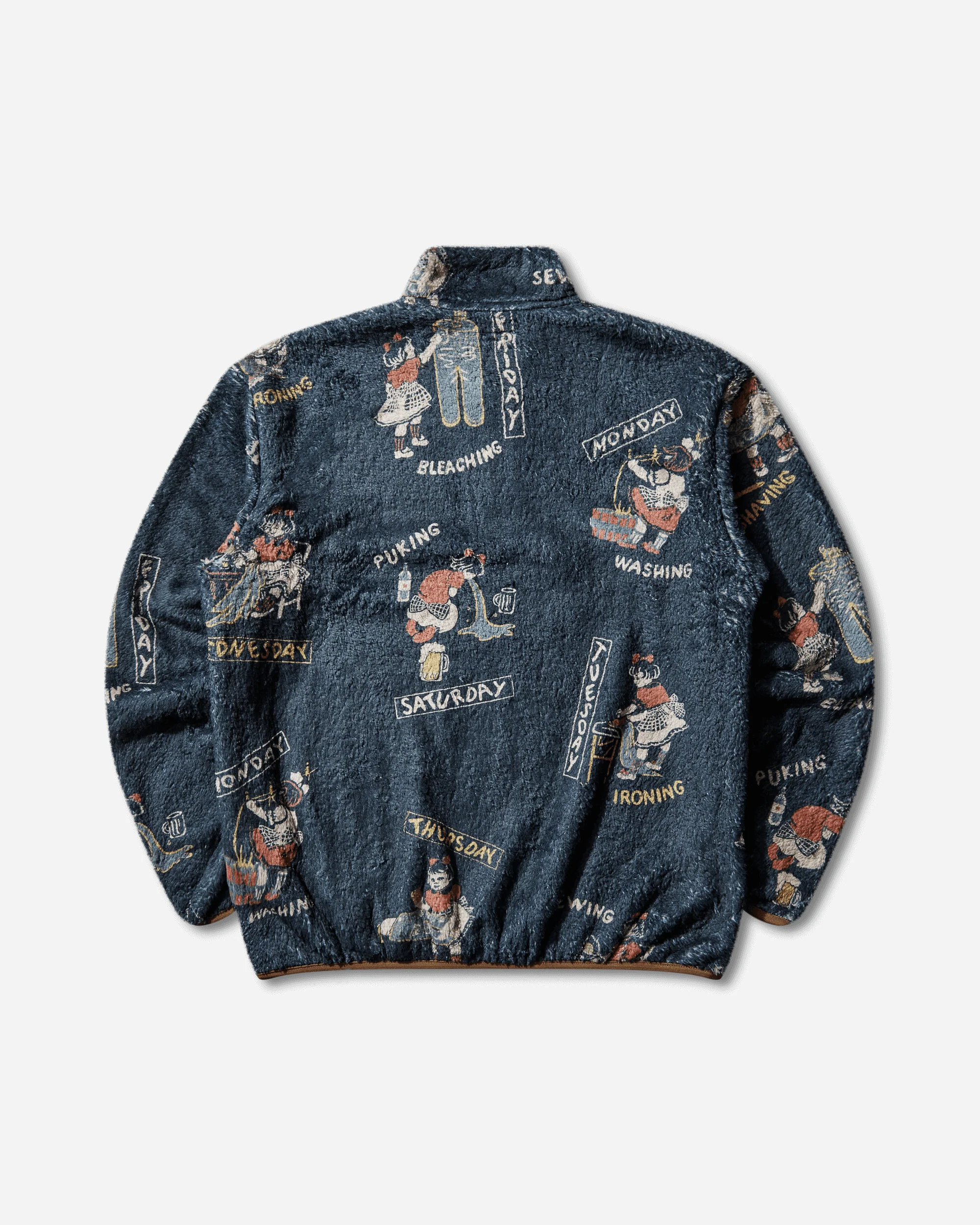 Men's Kountry Calendar Fleece Pullover Navy - Image 2