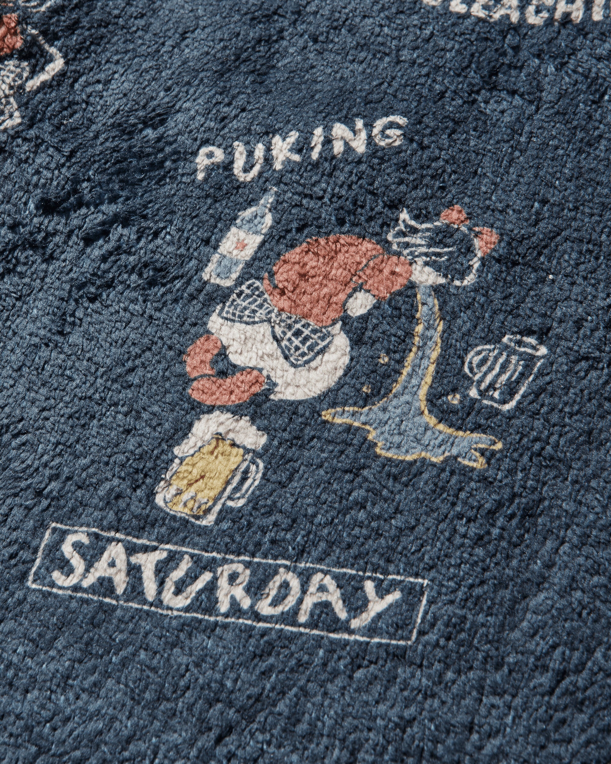Men's Kountry Calendar Fleece Pullover Navy - Image 3