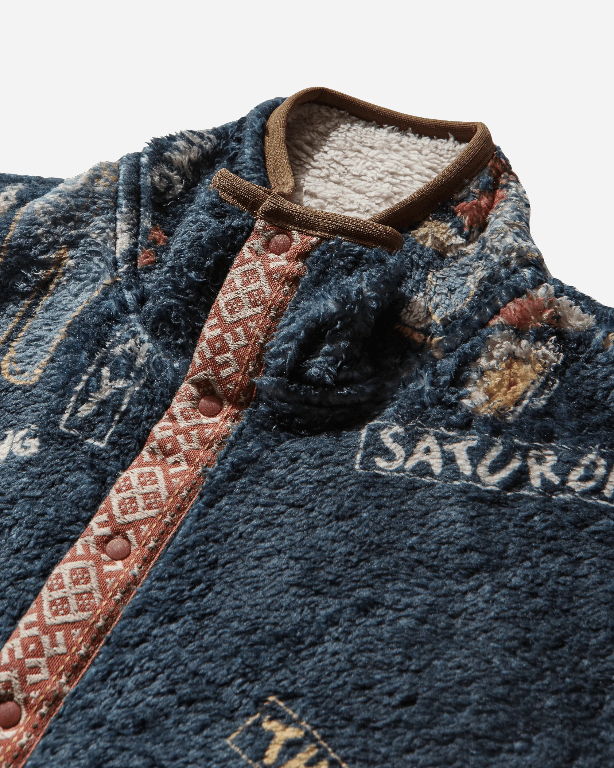 Men's Kountry Calendar Fleece Pullover Navy - Image 4