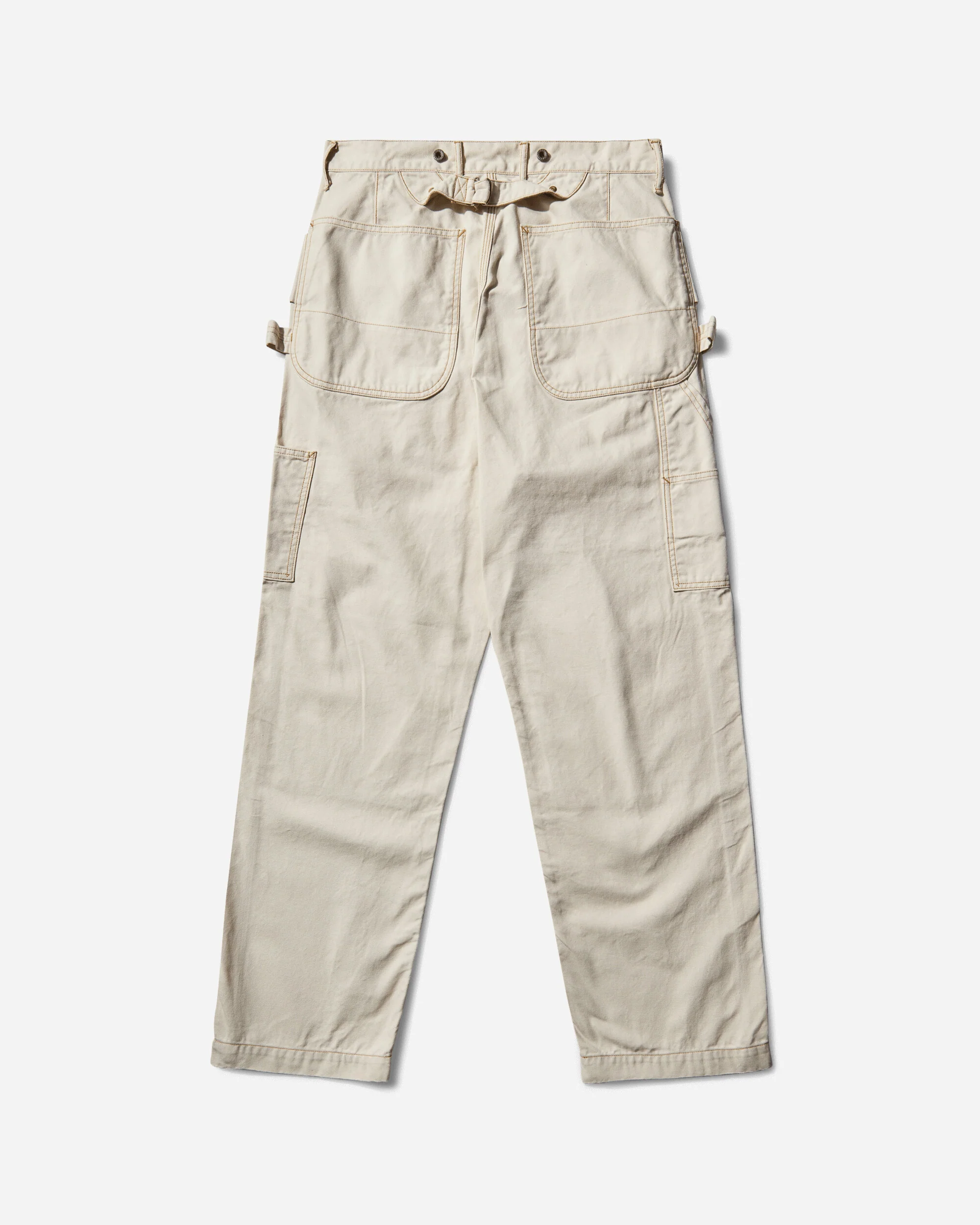Men's Light Canvas Lumber Pants Ecru - Image 2
