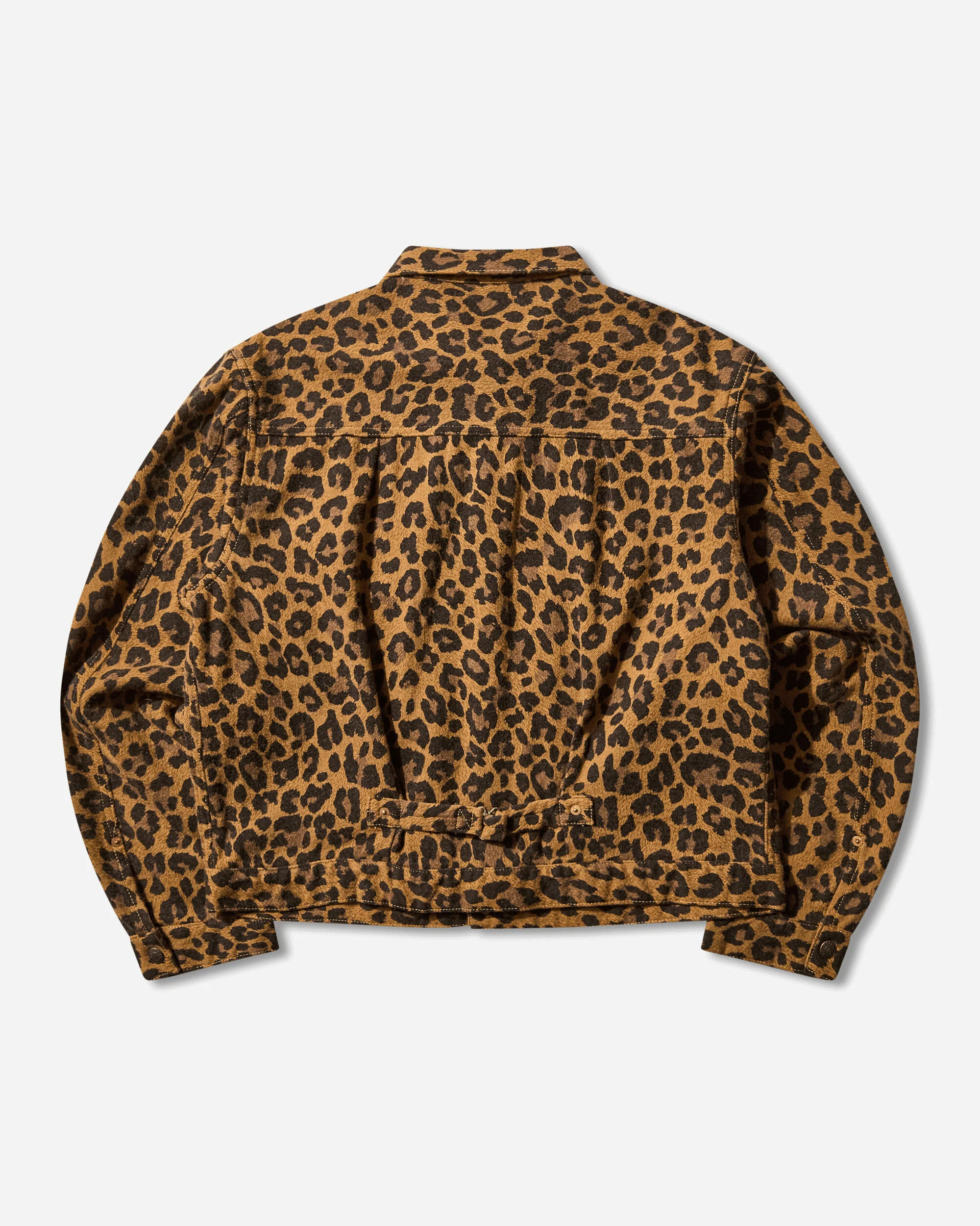 Men's Twill Aging-Wool Leopard 1st Jacket Brown - Image 2