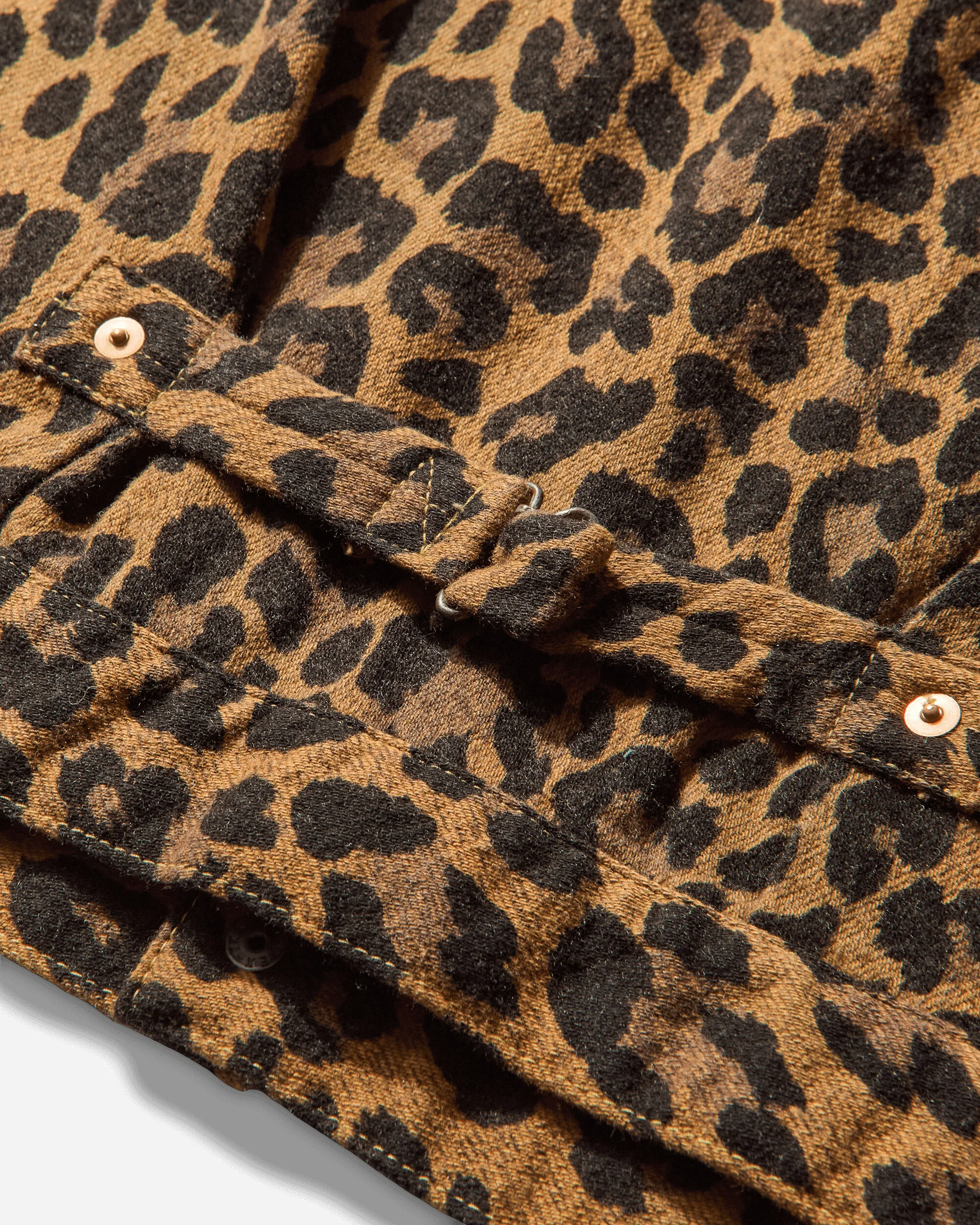 Men's Twill Aging-Wool Leopard 1st Jacket Brown - Image 3