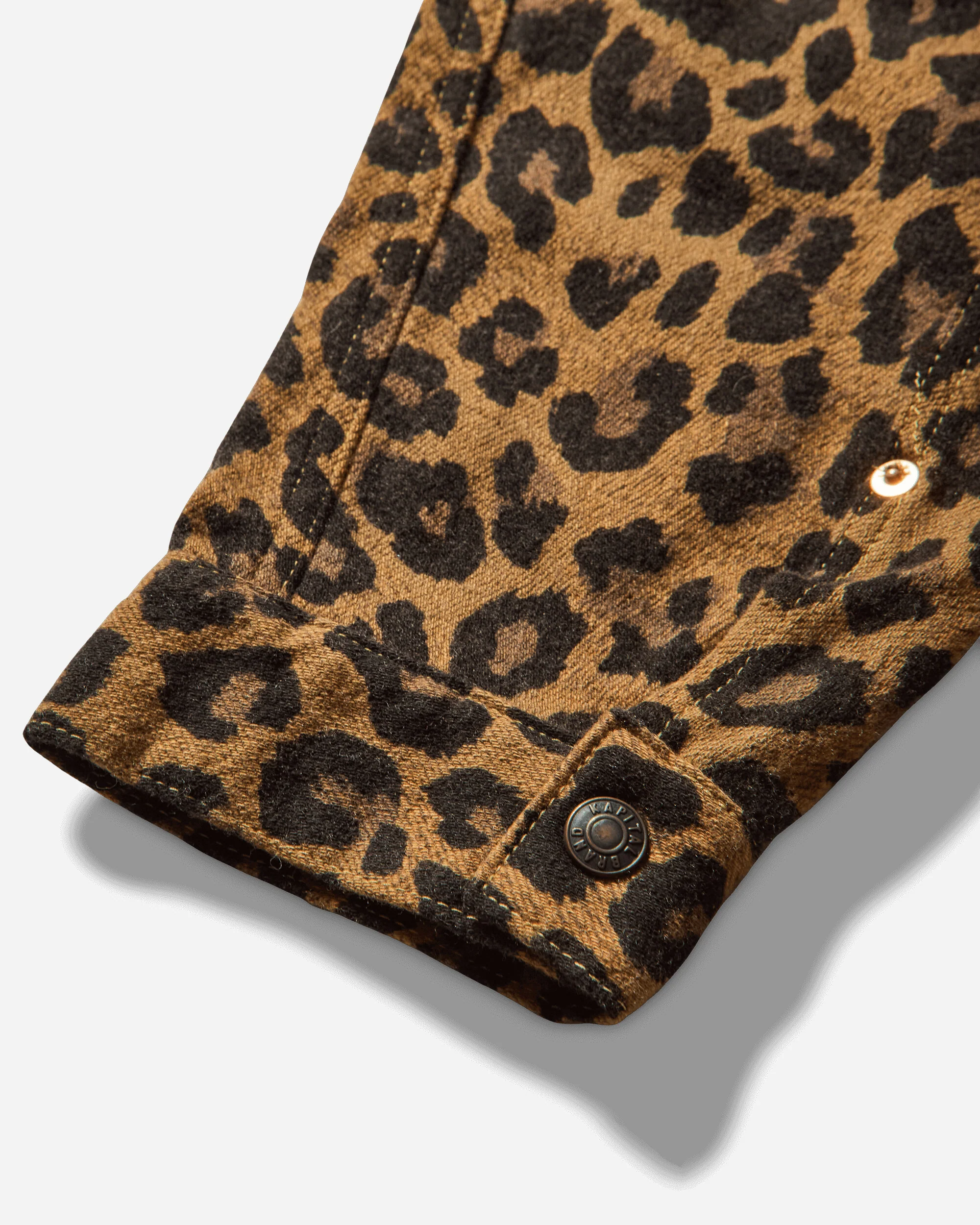 Men's Twill Aging-Wool Leopard 1st Jacket Brown - Image 4