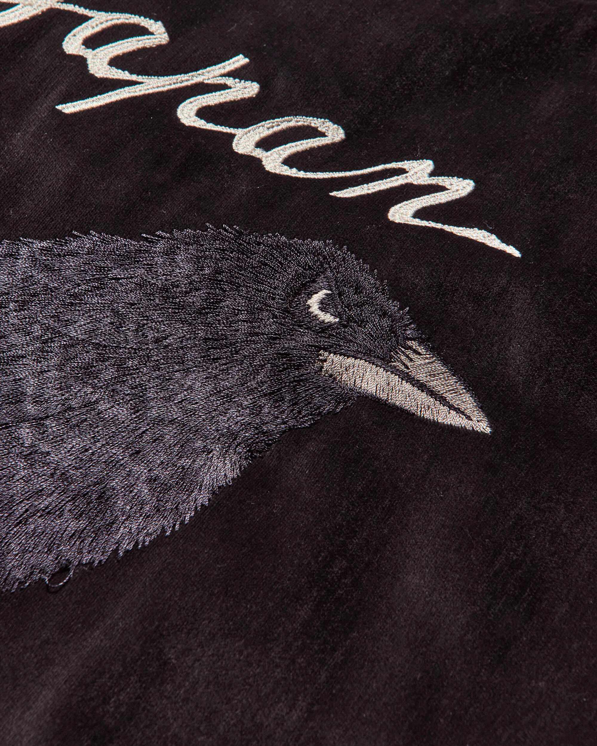Men's Velveteen Souvenir Jacket (Raven & Skull) Black - Image 3