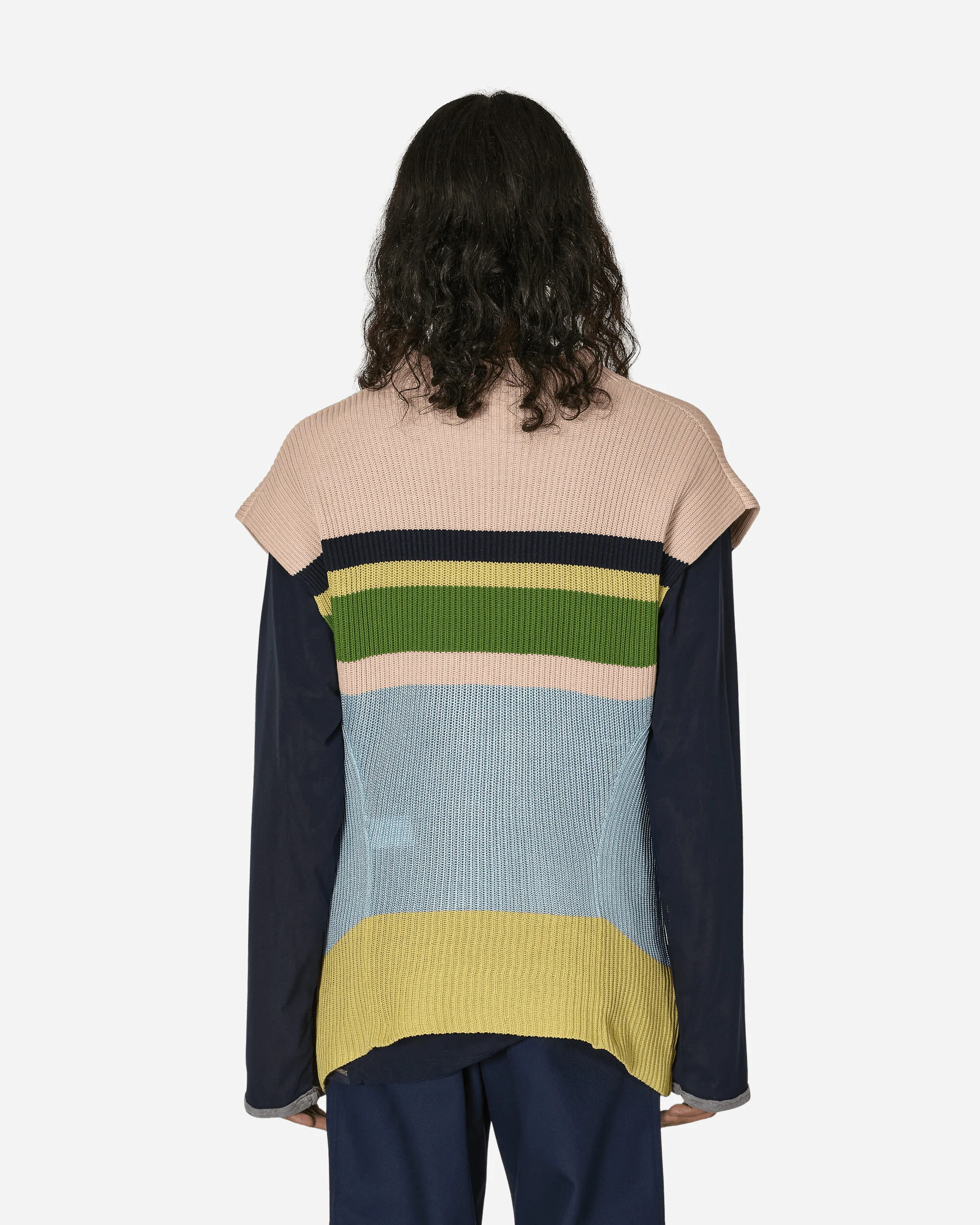 Essick Stripe Short Sleeve Sweater Pink / Sky Blue - Image 3