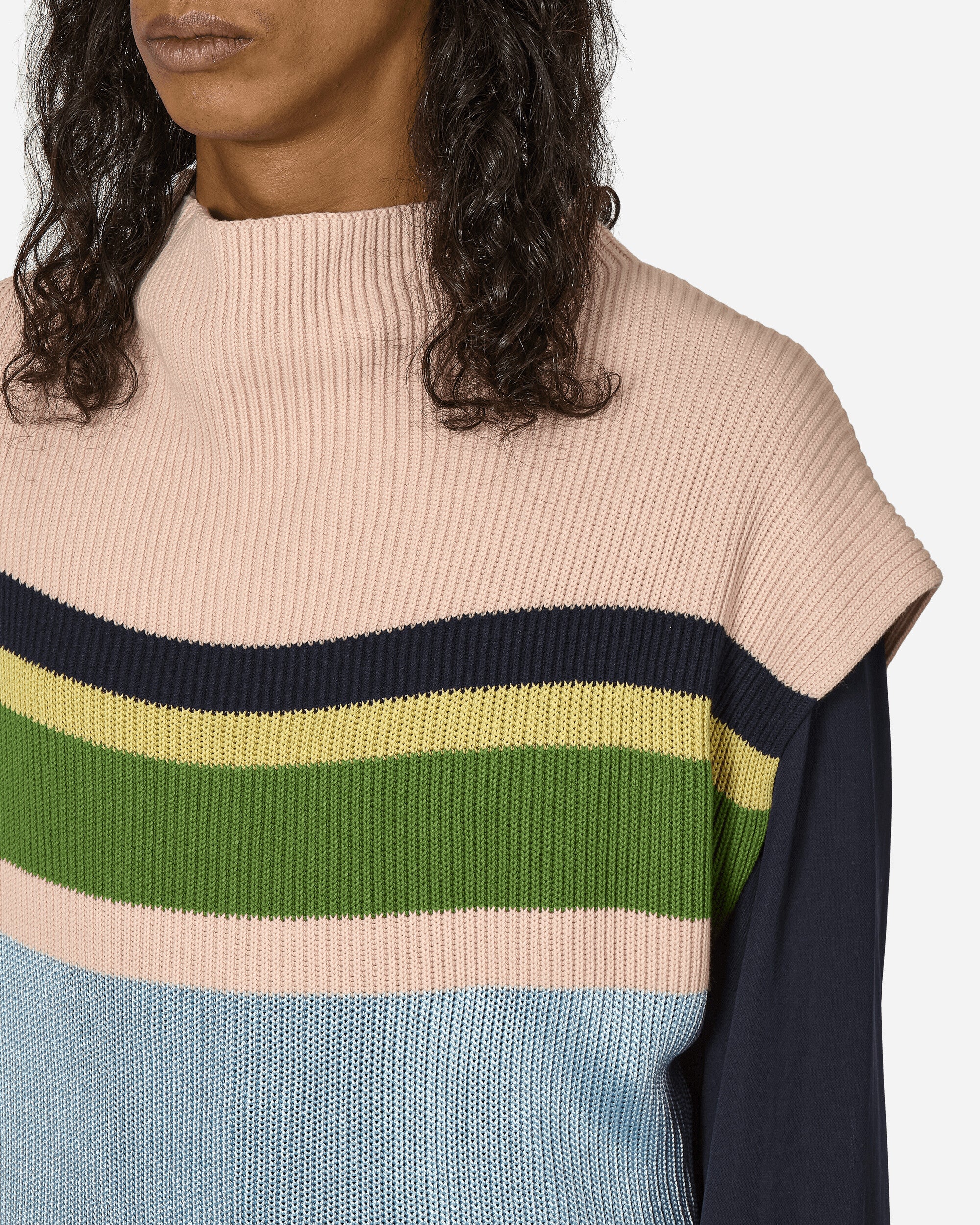 Essick Stripe Short Sleeve Sweater Pink / Sky Blue - Image 5