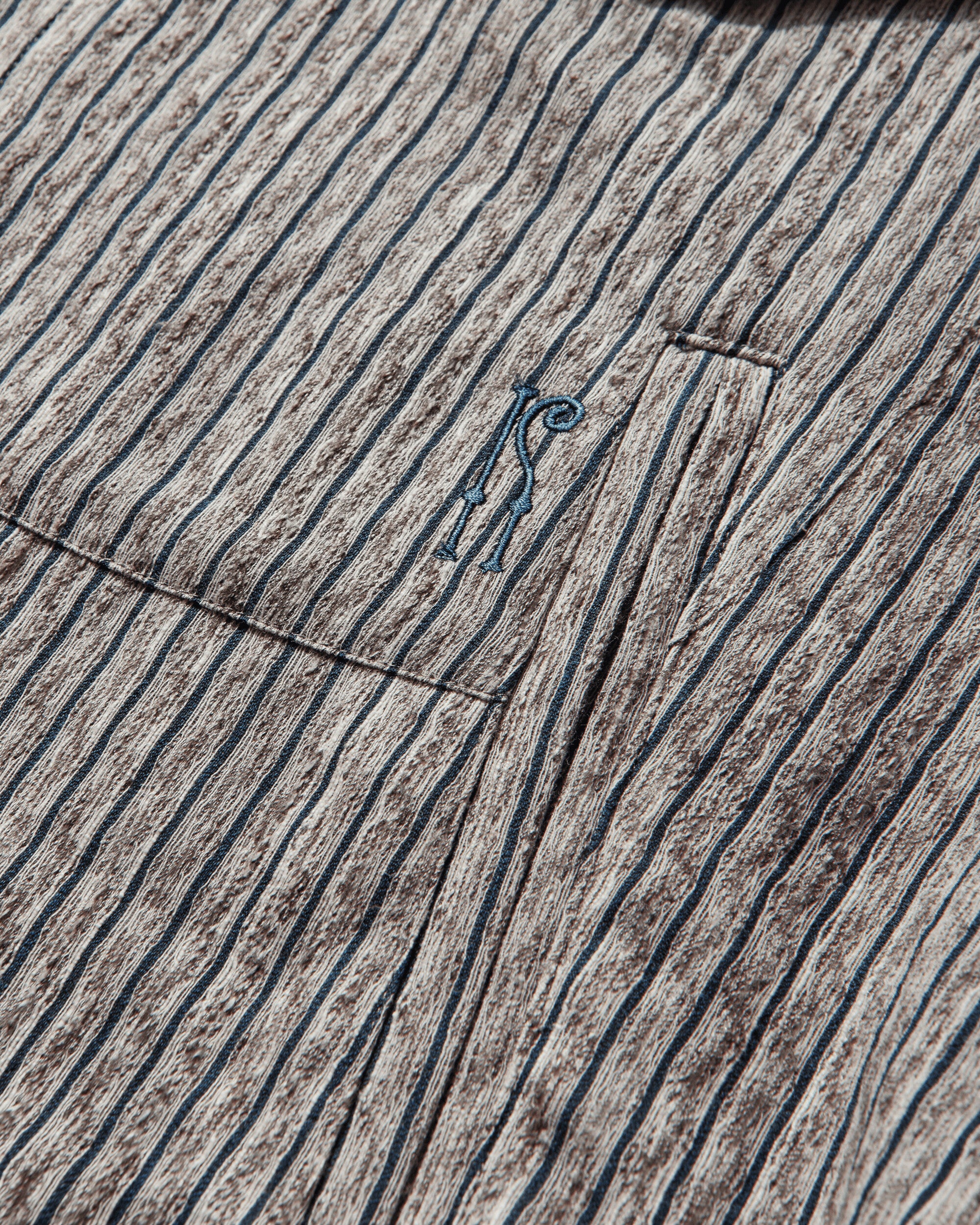 Men's Farkas Pullover Jacket Tan / Blue - Image 3