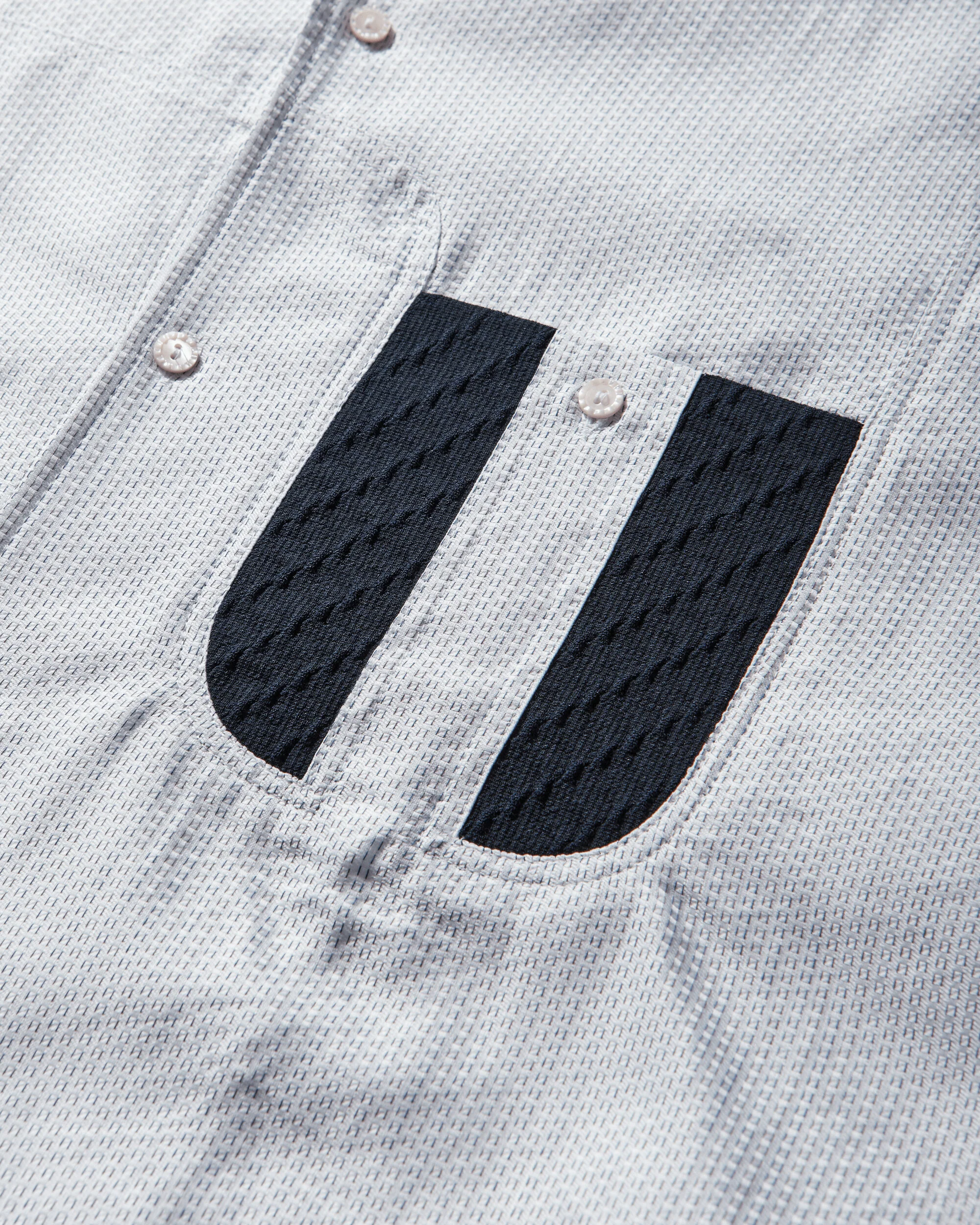 Men's Veca Panelled Shirt White / Navy - Image 4