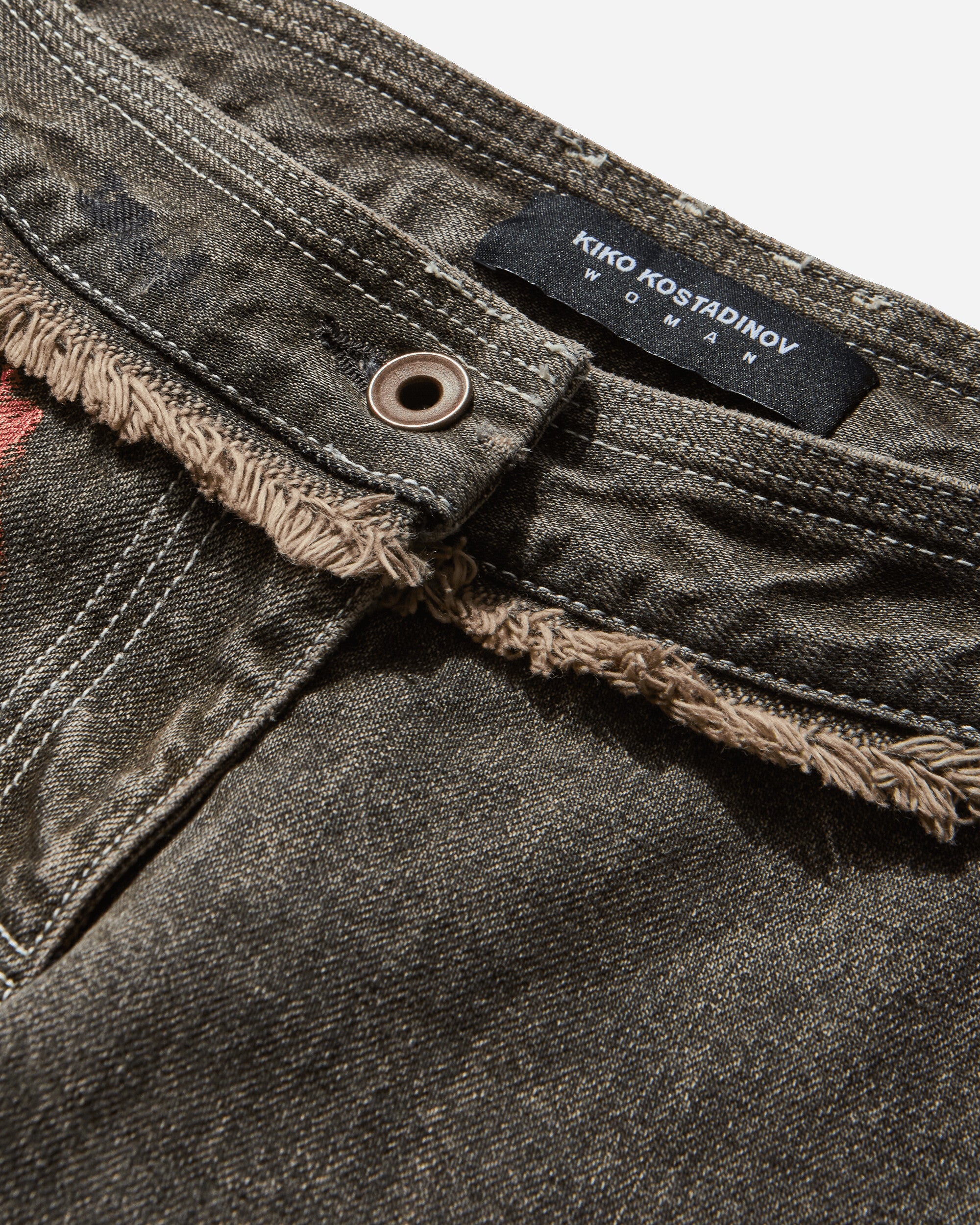 Women's K Painted Slim Jeans Washed Brown - Image 4