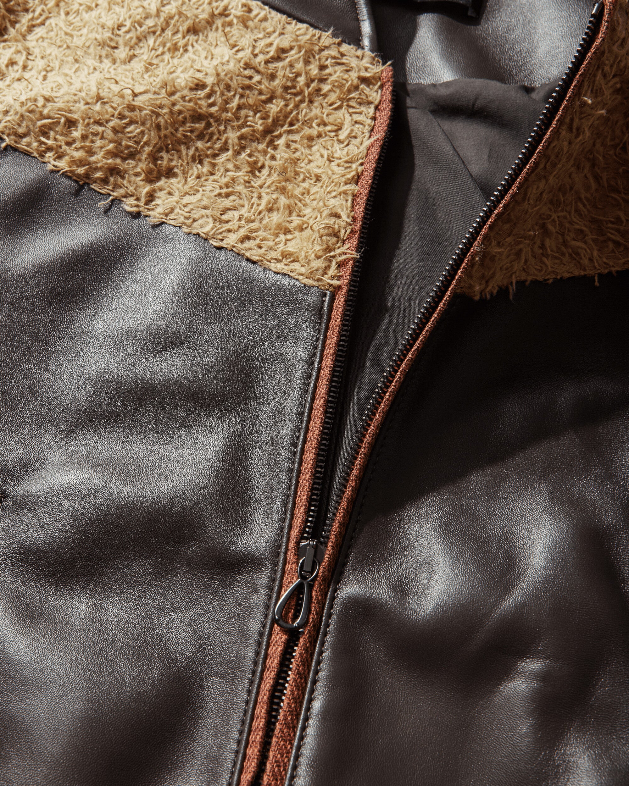 Women's Konrad Leather Jacket Black Coffee - Image 4