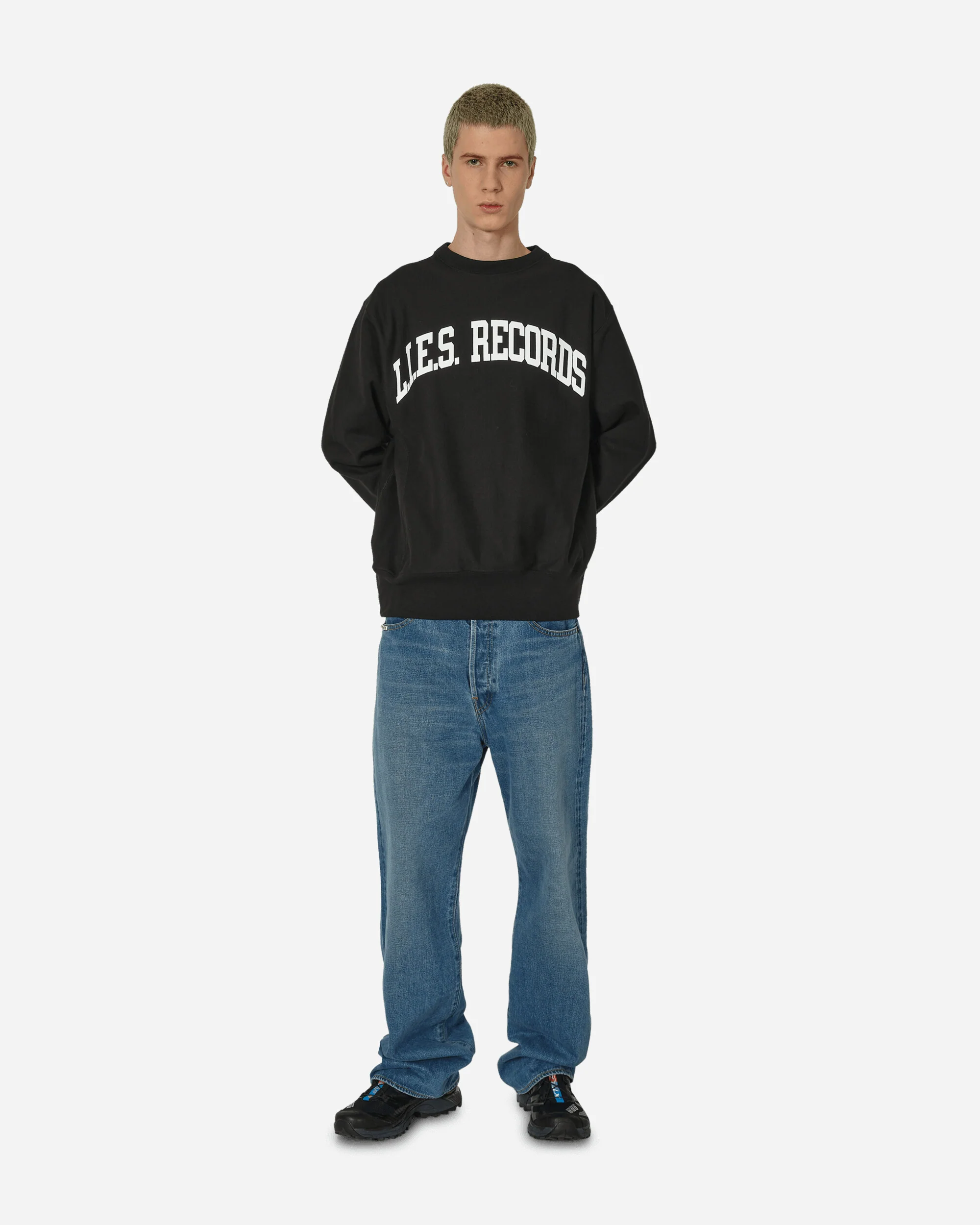 Varsity Crewneck Sweatshirt Black - Image 4