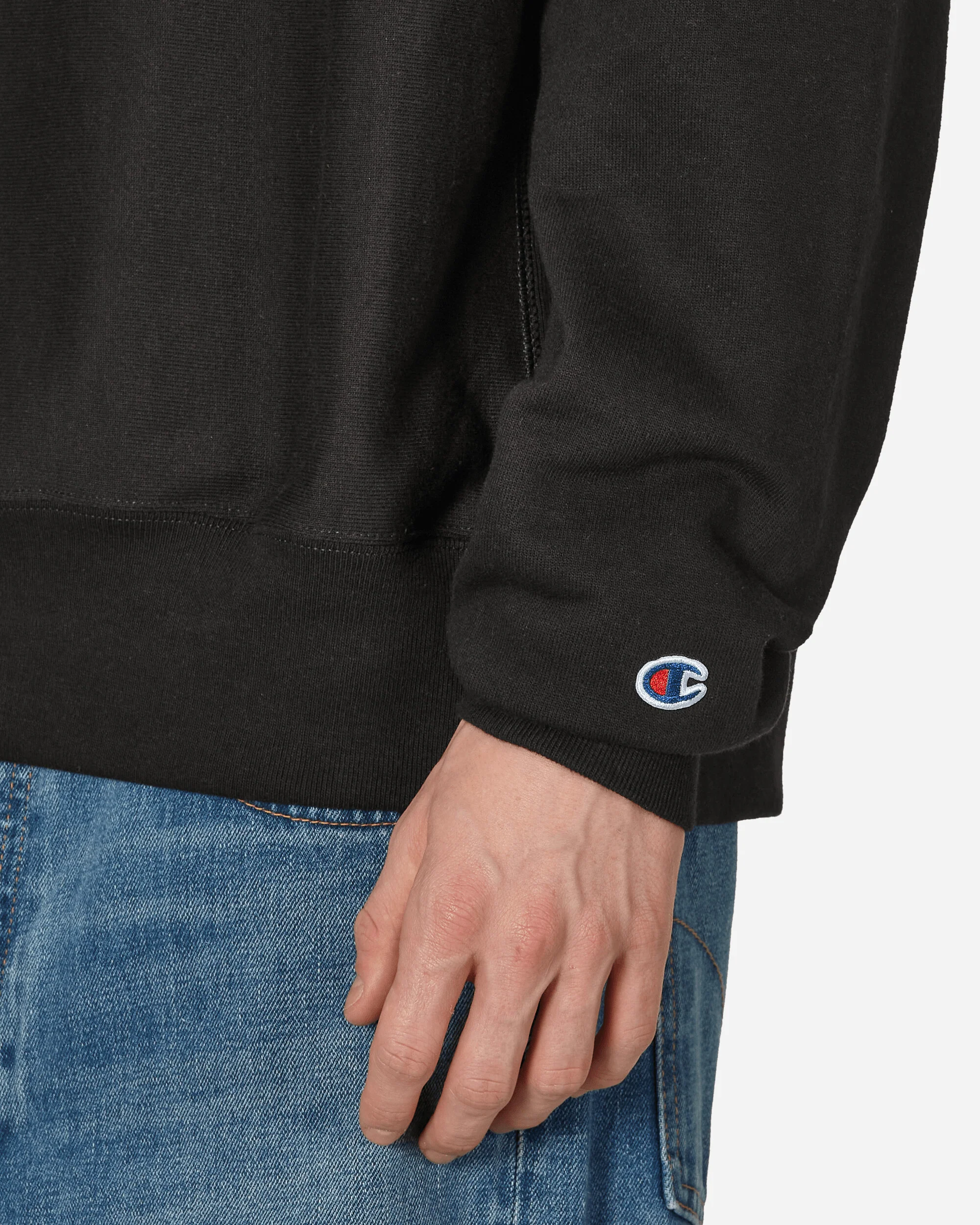 Varsity Crewneck Sweatshirt Black - Image 5