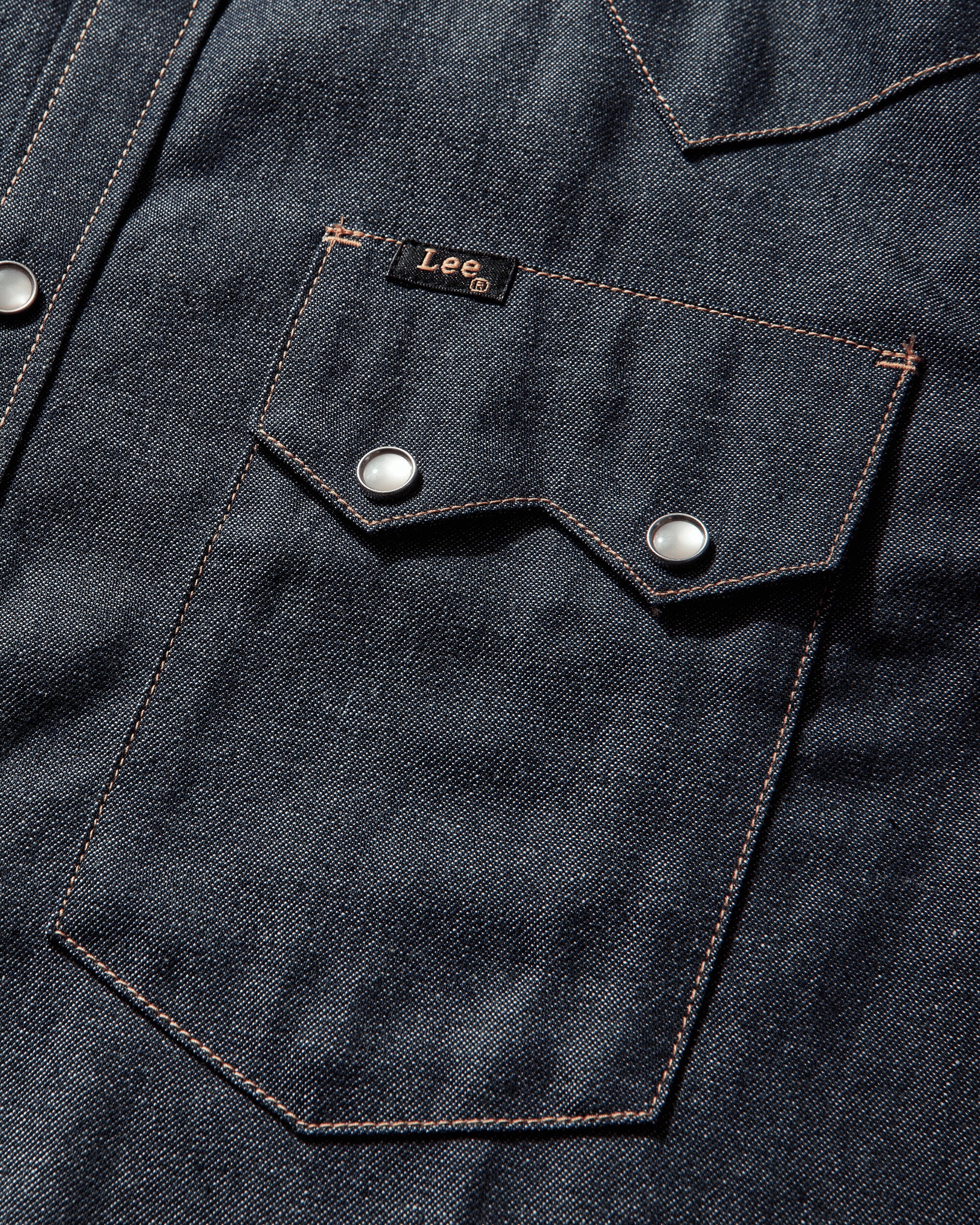 Men's 101 50s Western Shirt Dry Blue - Image 3