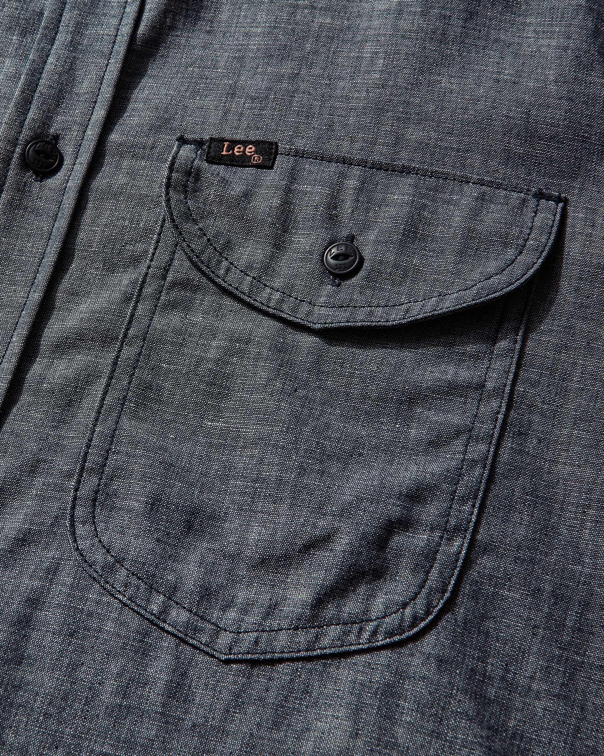 Men's 101 Heritage Workwear Relaxed Shirt Dry Blue - Image 3