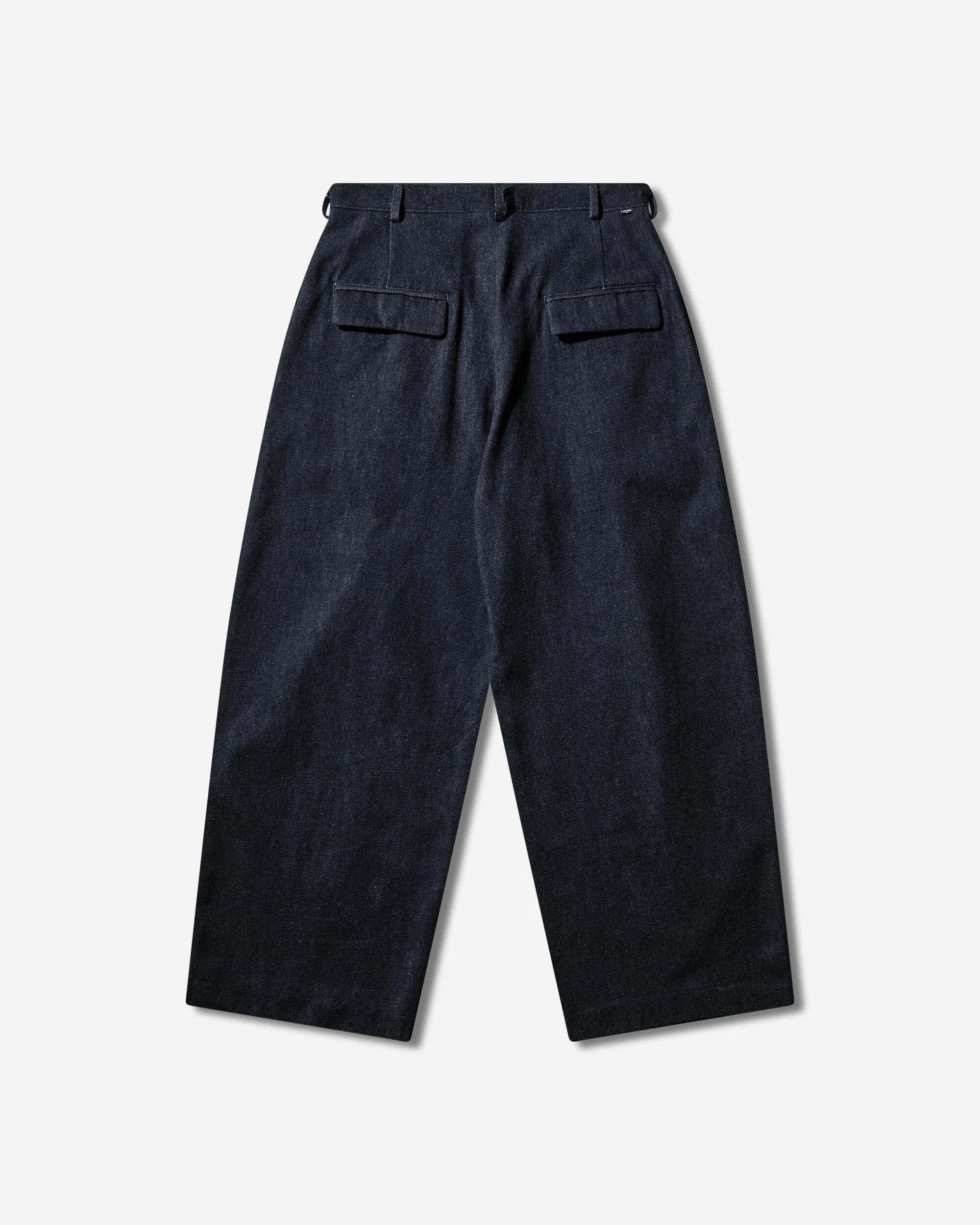 Men's Blue Tab Pleated Trousers Ivy Wash - Image 2
