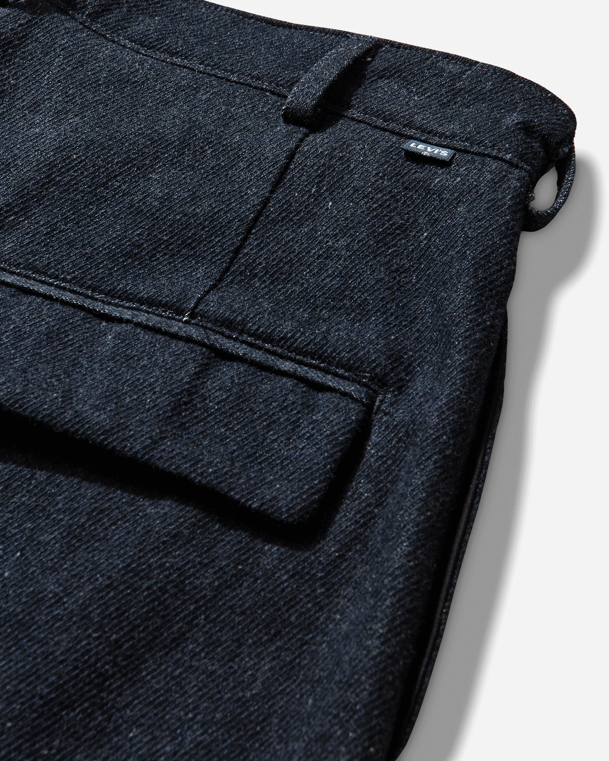 Men's Blue Tab Pleated Trousers Ivy Wash - Image 3