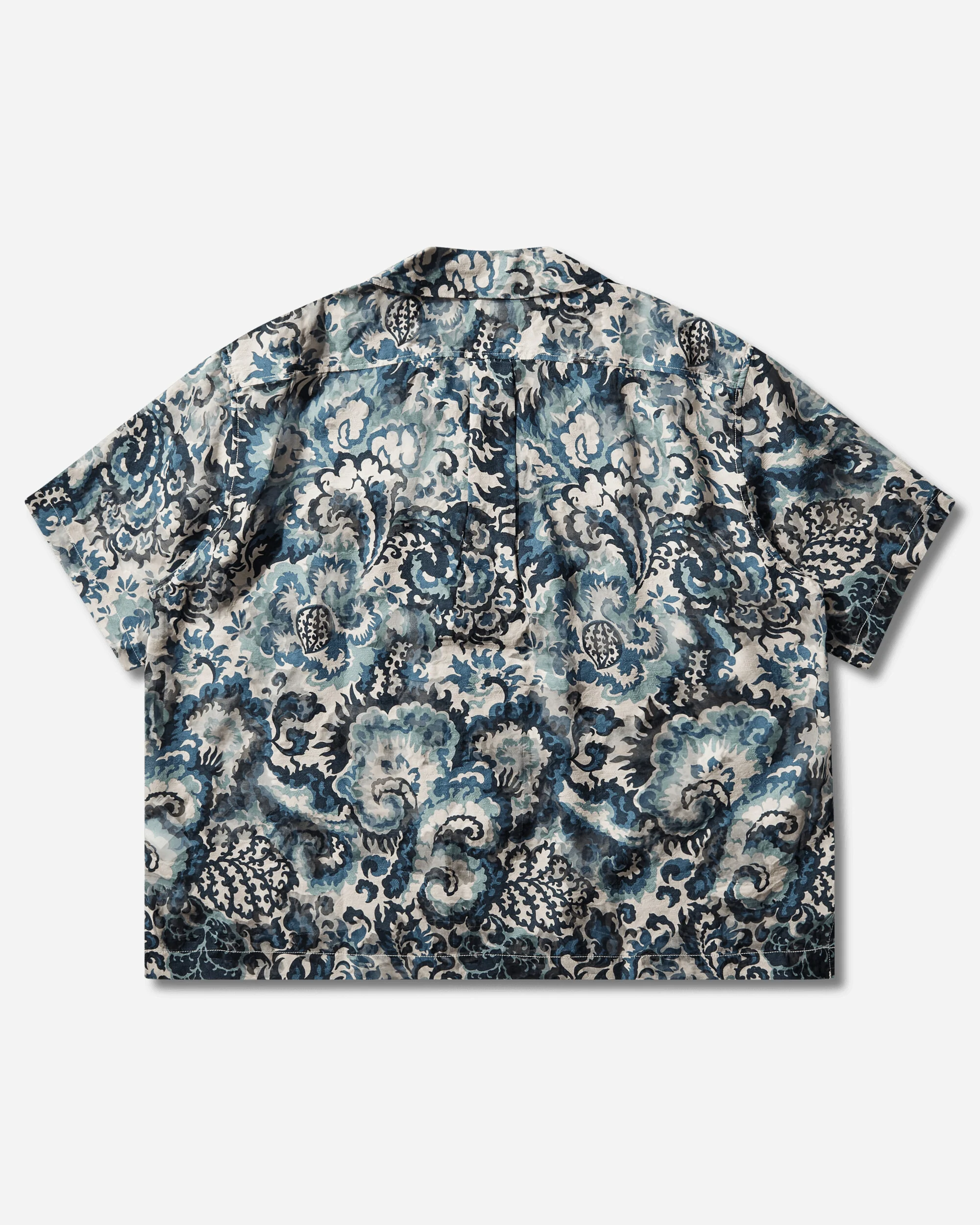 Men's Blue Tab Short Sleeve Camp Shirt Blue - Image 2